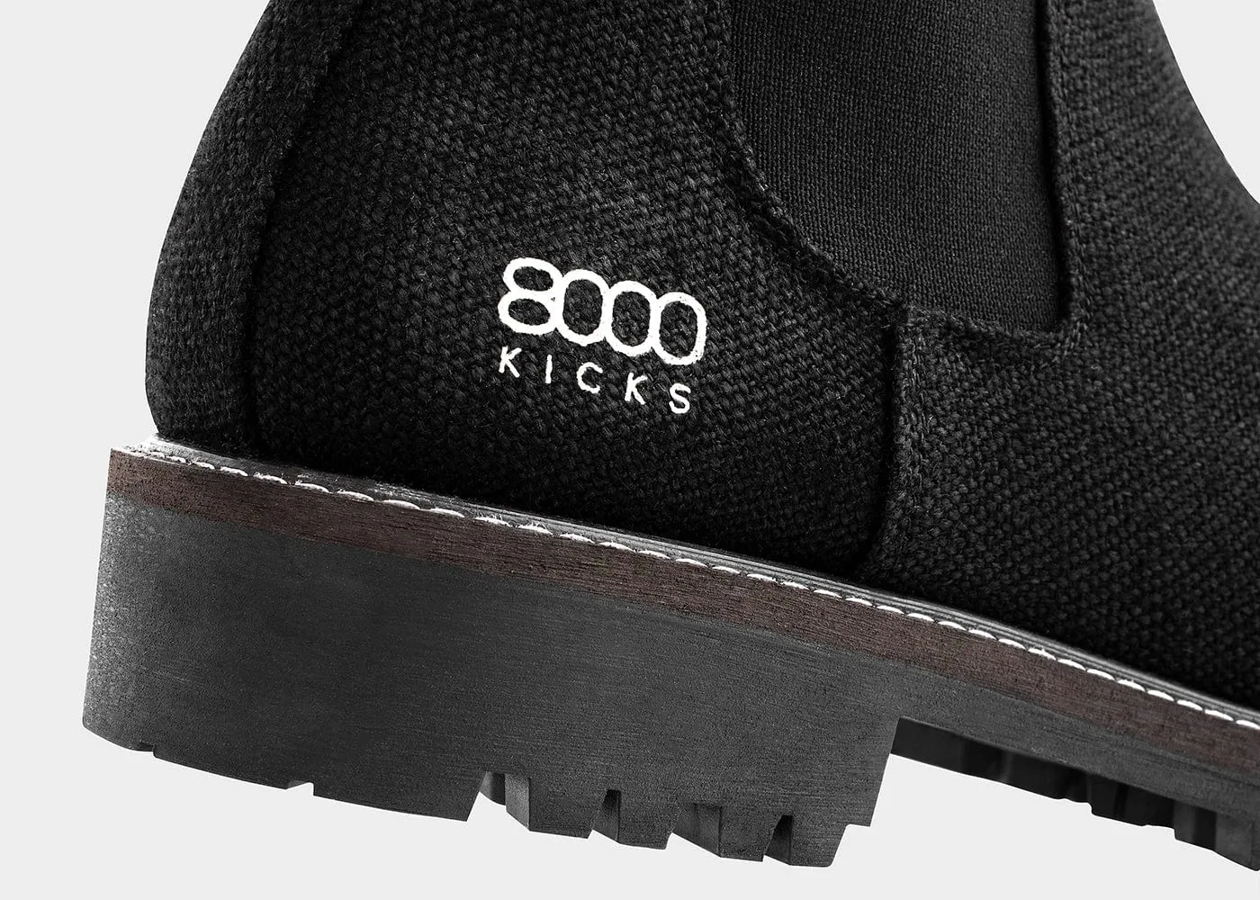 Bottes Chelsea véganes en chanvre pour hommes Crossover | Noir