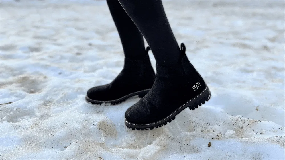 Bottes Chelsea véganes en chanvre pour hommes Crossover | Noir