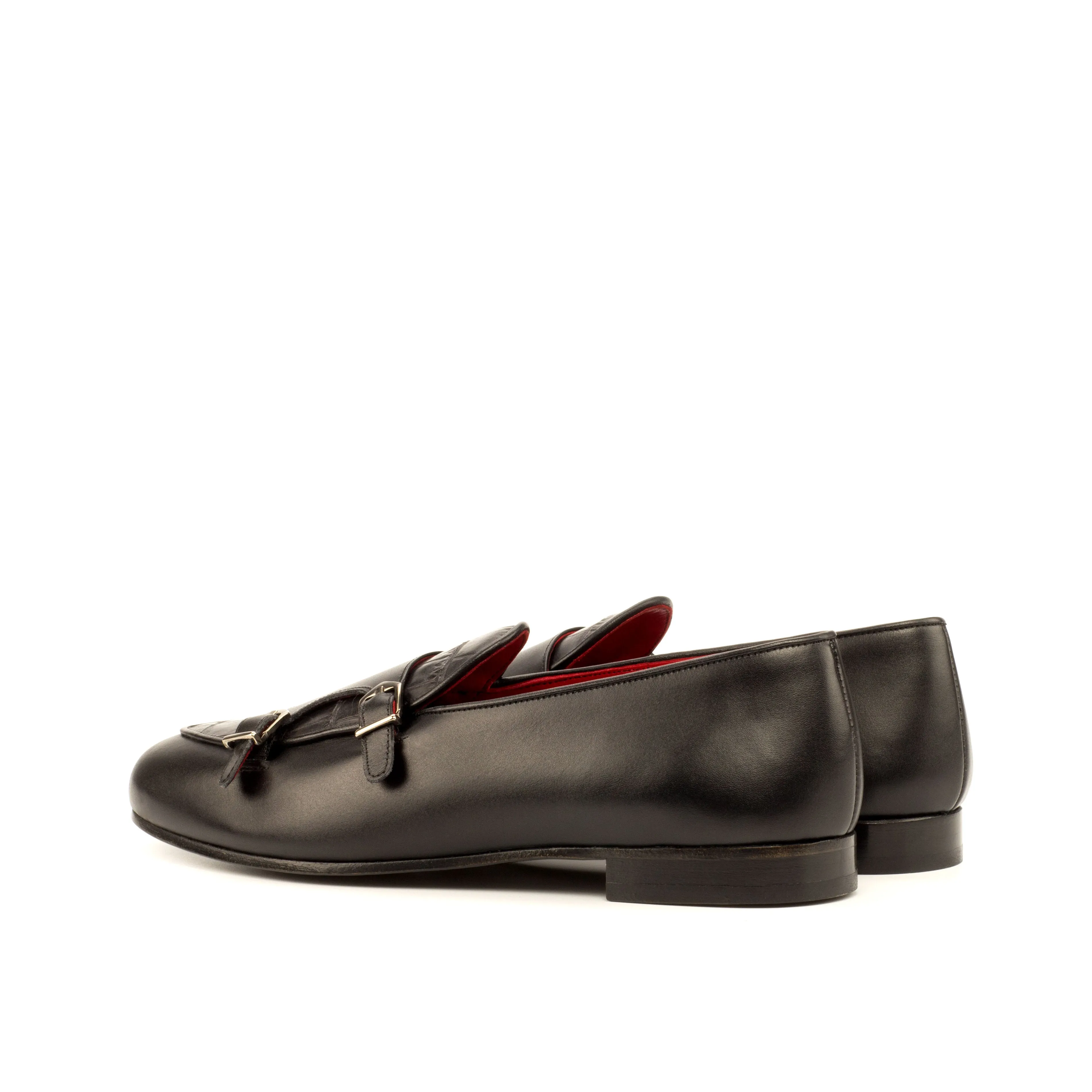 Chaussures Dapperfam DapperFam Rialto en Cuir Italien Noir pour Hommes, Mocassin à Bride