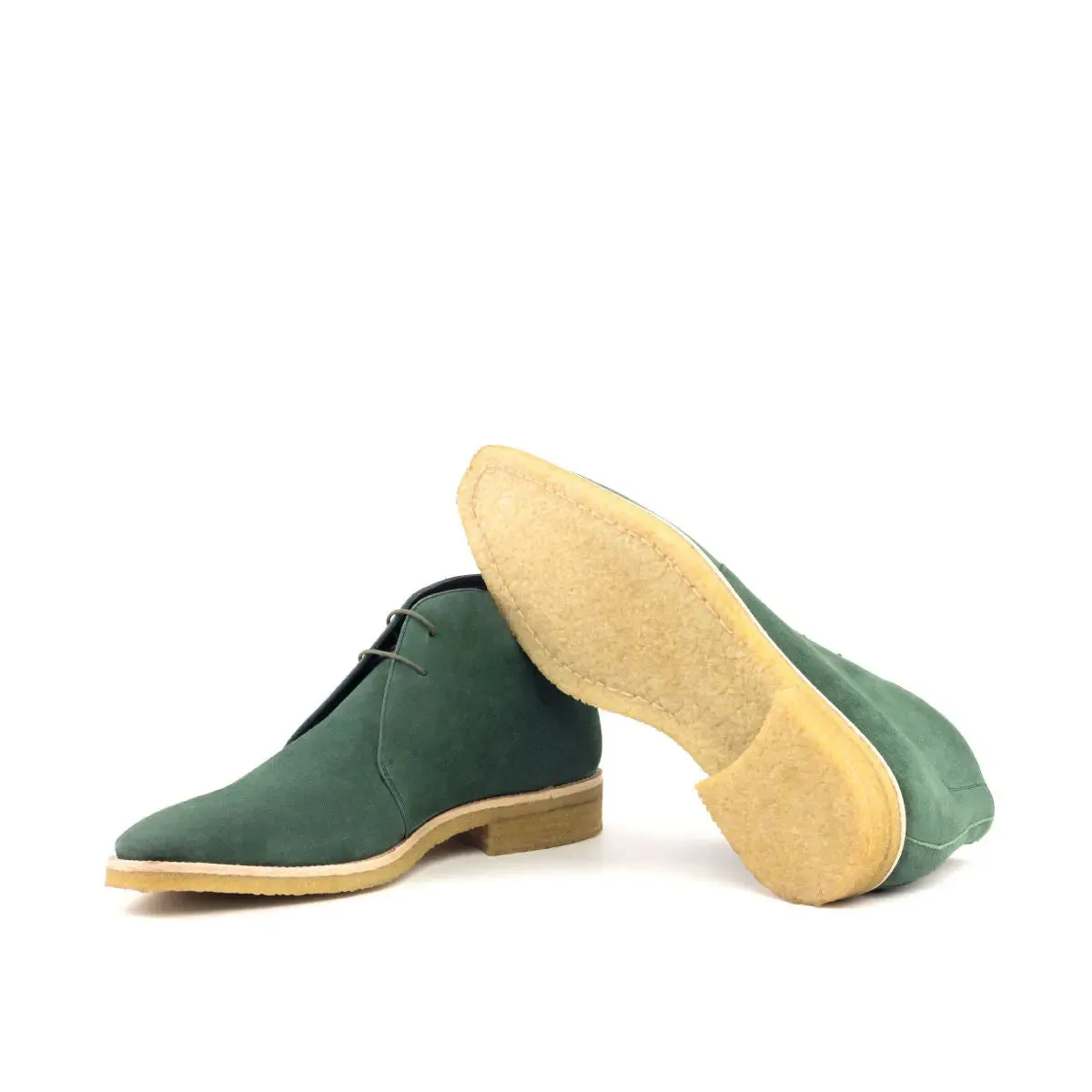 Chaussures Dapperfam DapperFam Vivace en daim italien Forest pour hommes, modèle Chukka
