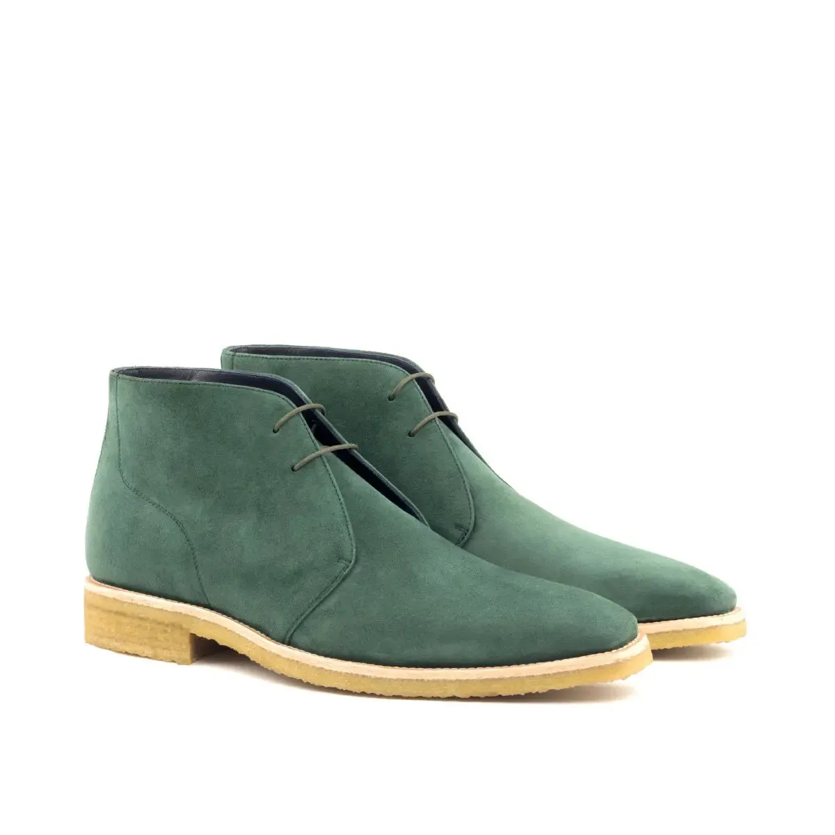 Chaussures Dapperfam DapperFam Vivace en daim italien Forest pour hommes, modèle Chukka