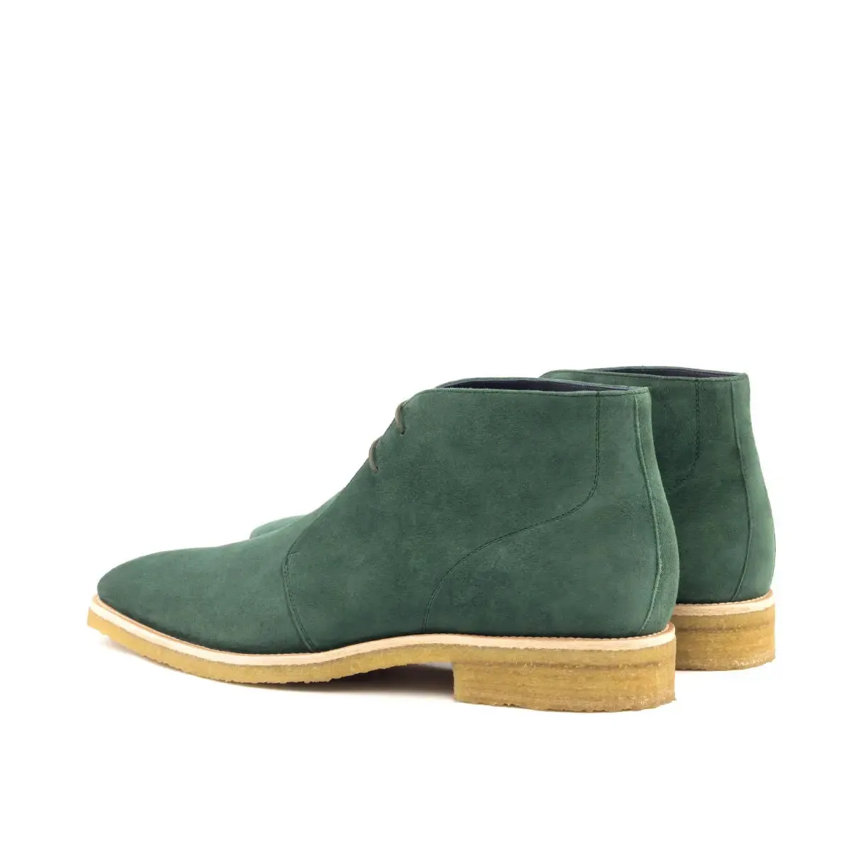 Chaussures Dapperfam DapperFam Vivace en daim italien Forest pour hommes, modèle Chukka