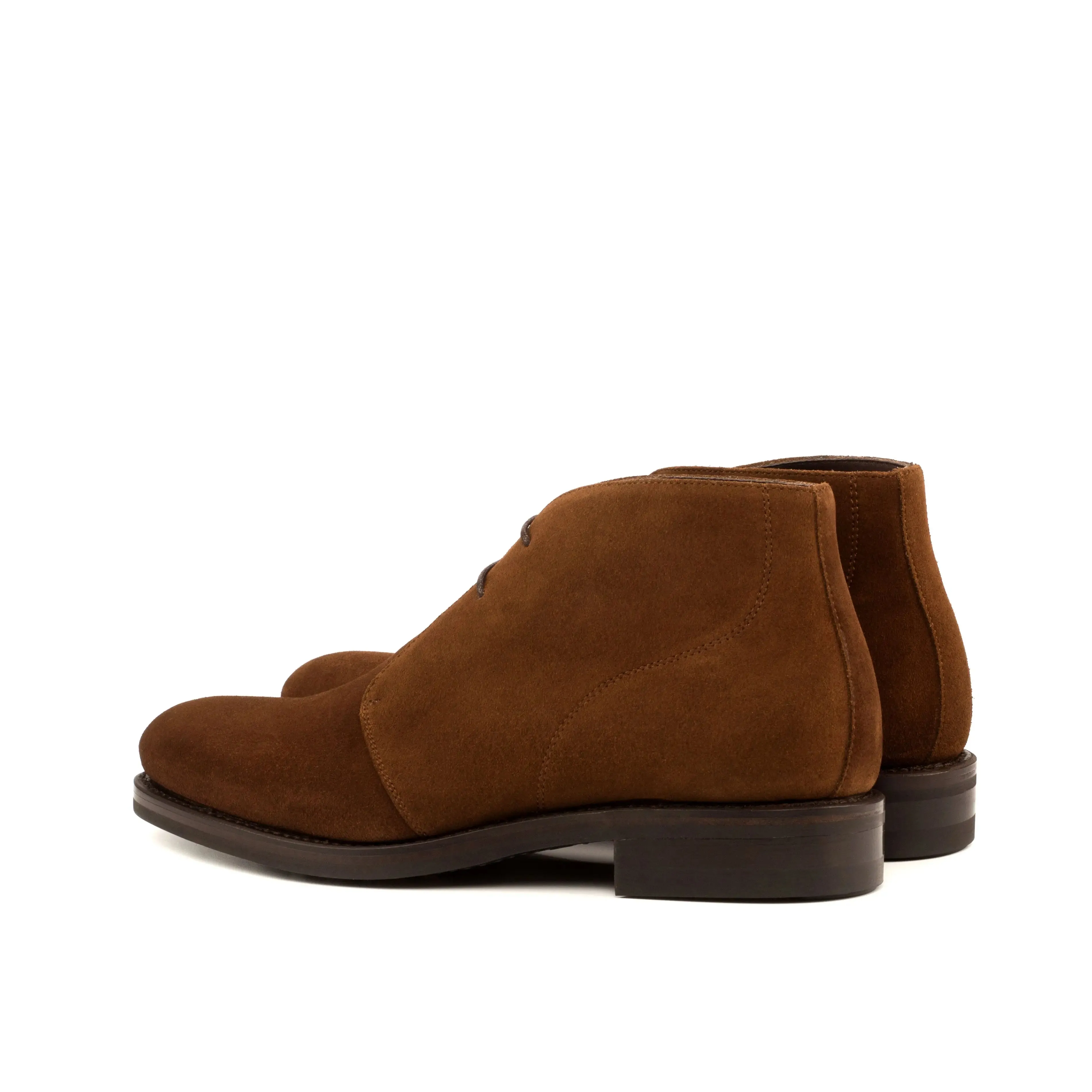 Chaussures Dapperfam DapperFam Vivace en Suède Luxe Marron Moyen Chukka pour Hommes