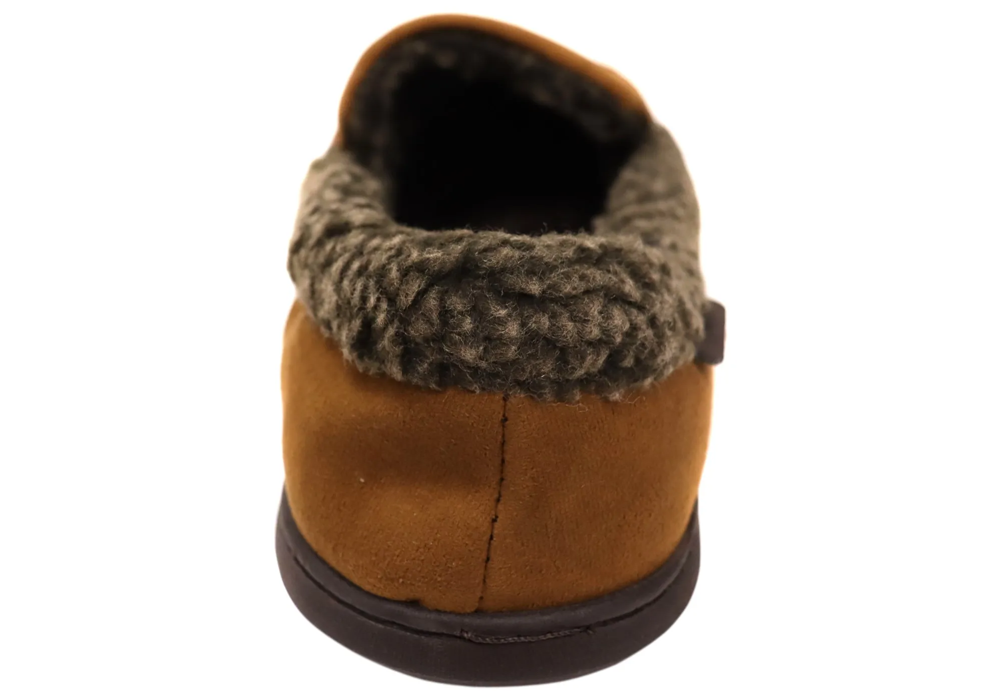 Chaussons Mocassin Dearfoam pour Hommes en Microsuede avec Couture Fouet Dearfoams