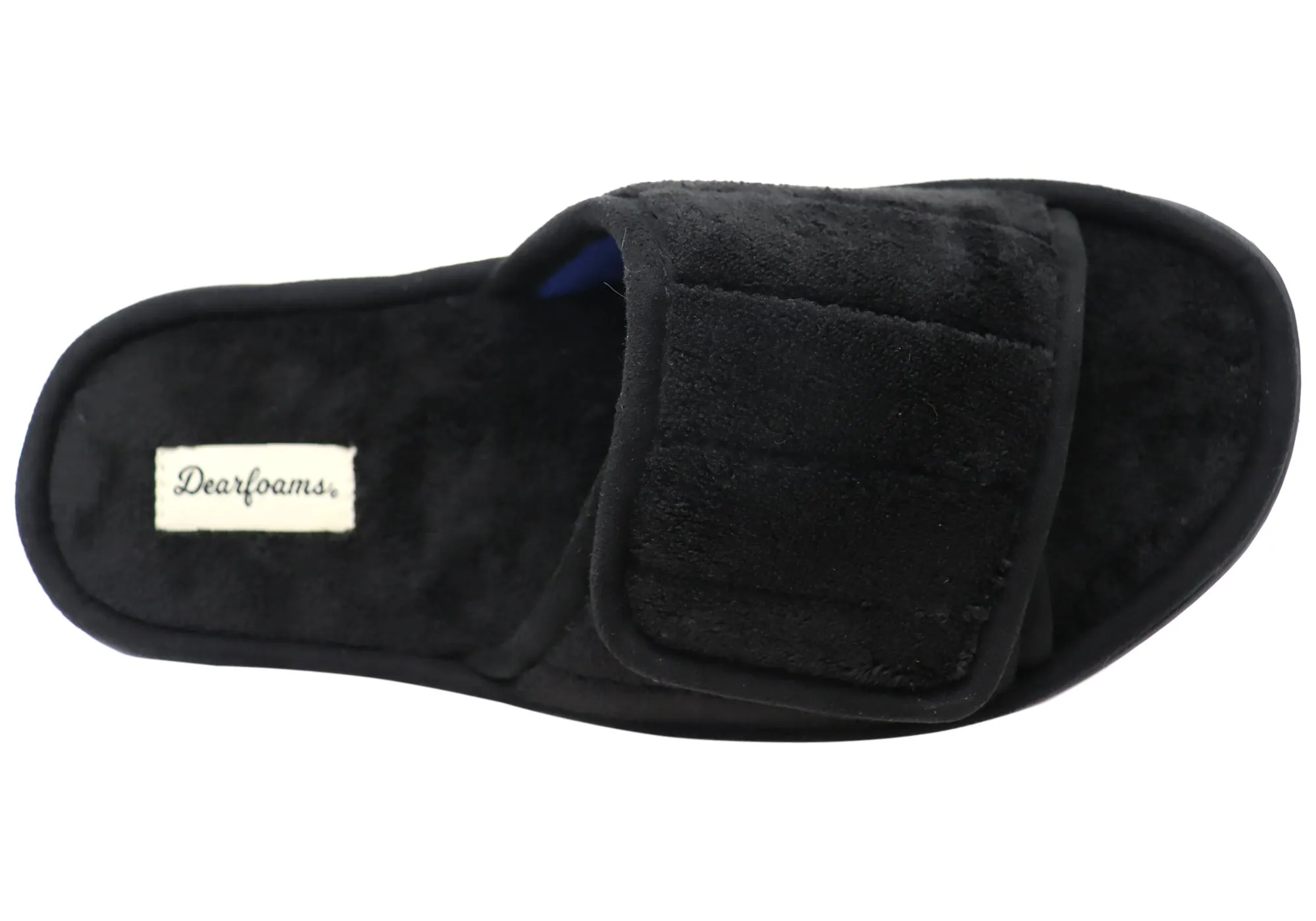 Chaussons coulissants ajustables confortables pour hommes Dearfoams Collin Terry