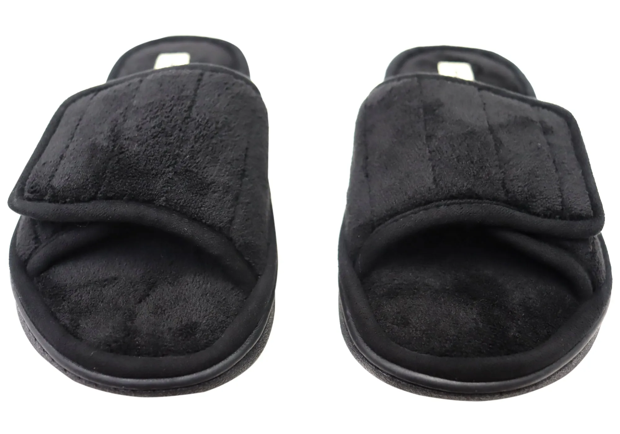 Chaussons coulissants ajustables confortables pour hommes Dearfoams Collin Terry