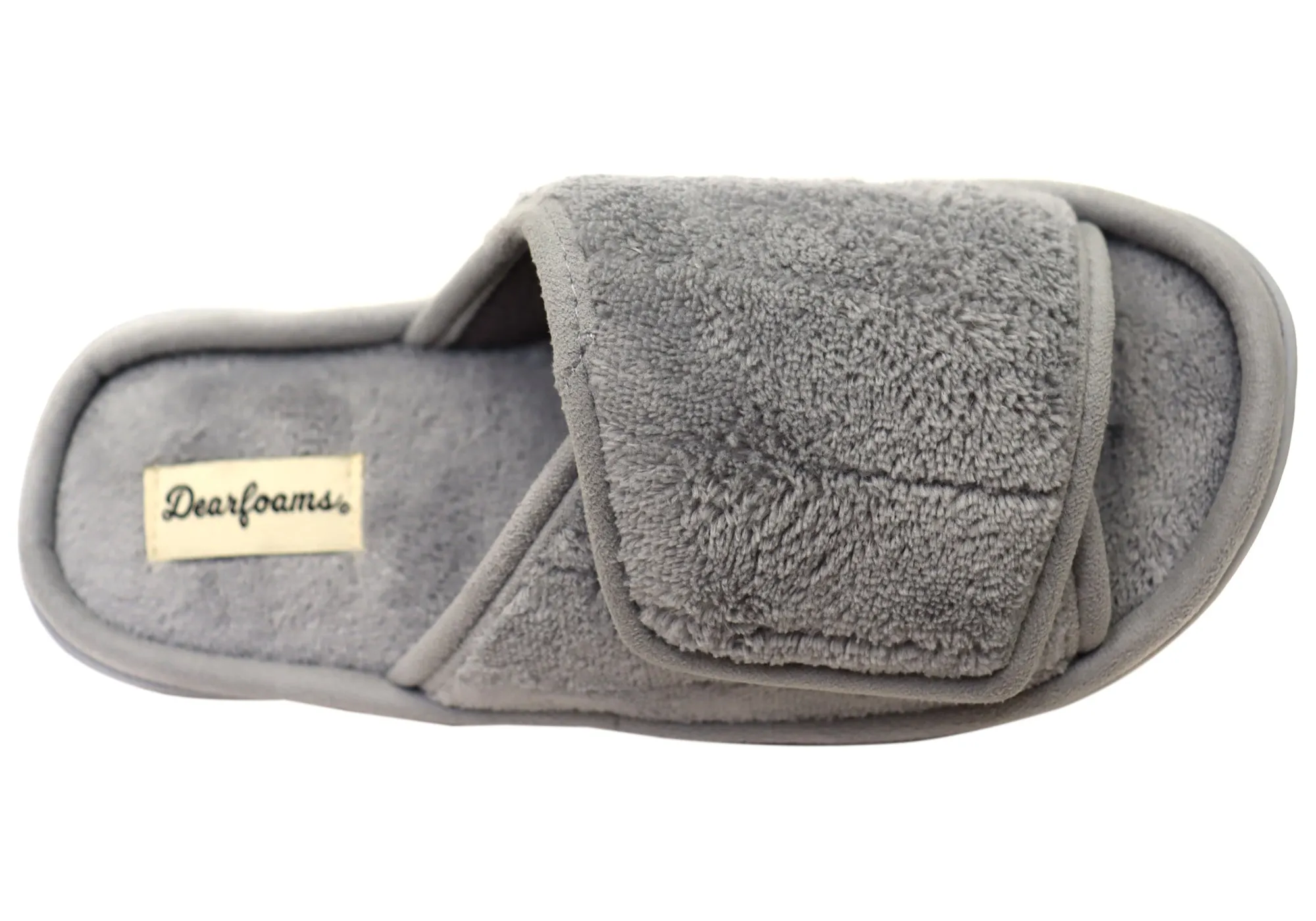 Chaussons coulissants ajustables confortables pour hommes Dearfoams Collin Terry
