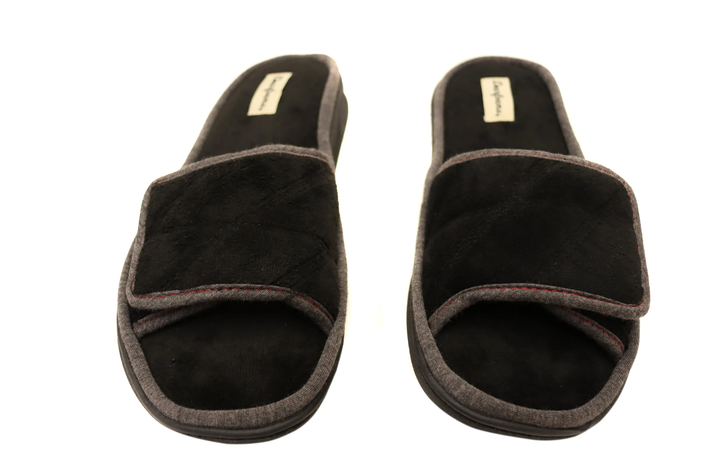 Chaussons Dearfoams pour Hommes Cooper à Bretelle Réglable en Tissu Matelassé