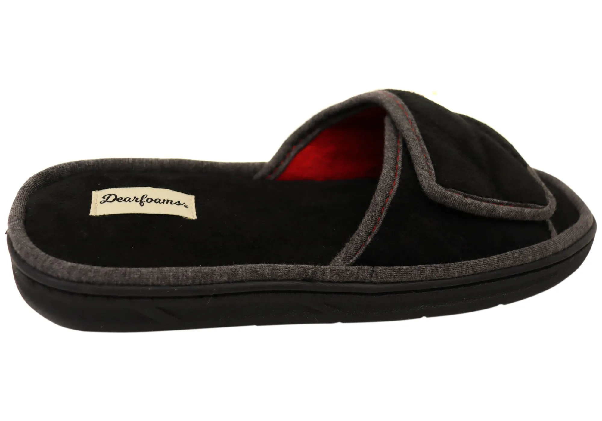 Chaussons Dearfoams pour Hommes Cooper à Bretelle Réglable en Tissu Matelassé