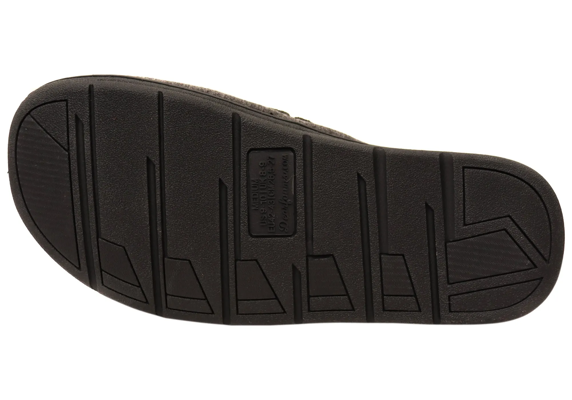 Chaussons Dearfoams pour Hommes Cooper à Bretelle Réglable en Tissu Matelassé