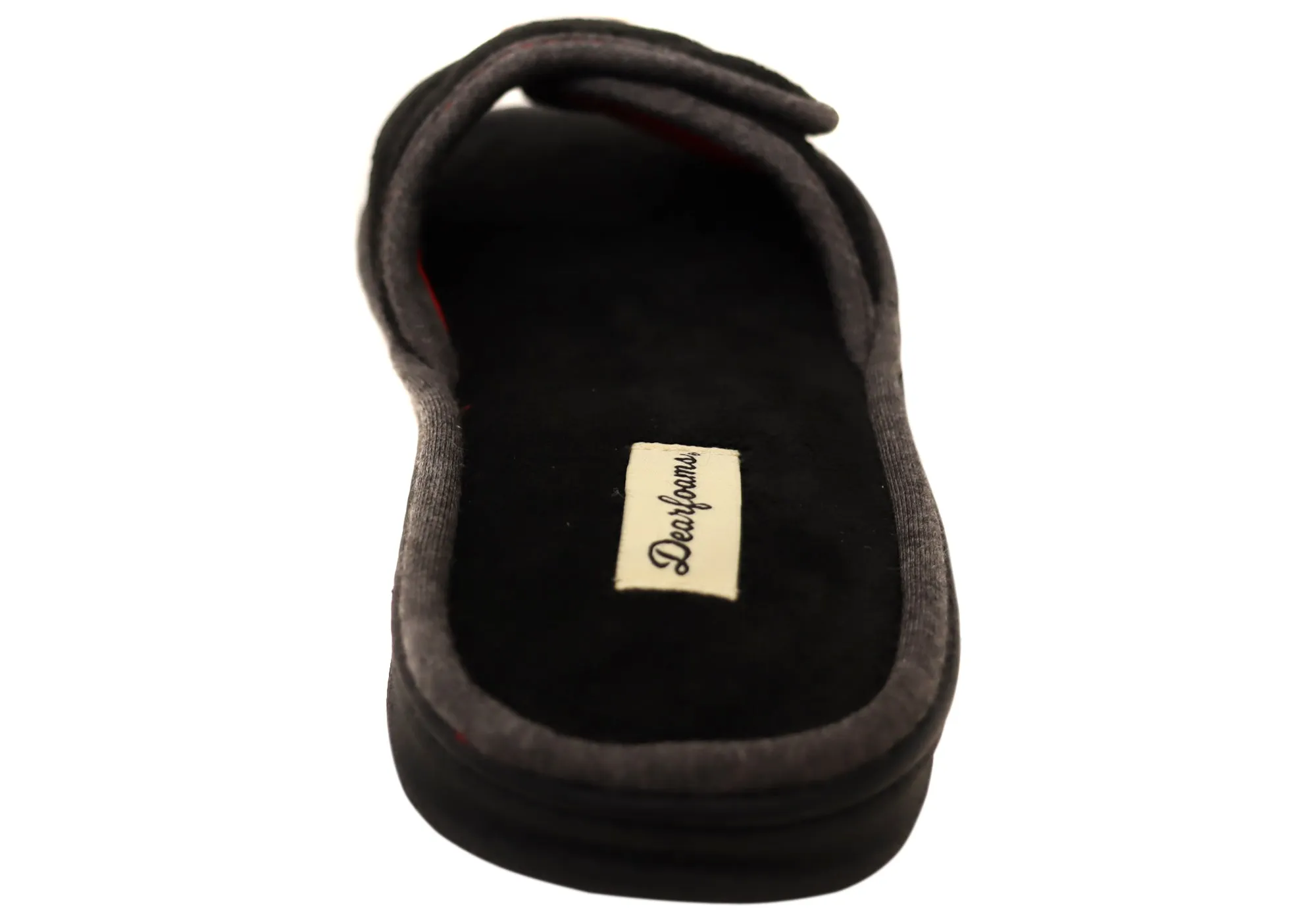 Chaussons Dearfoams pour Hommes Cooper à Bretelle Réglable en Tissu Matelassé