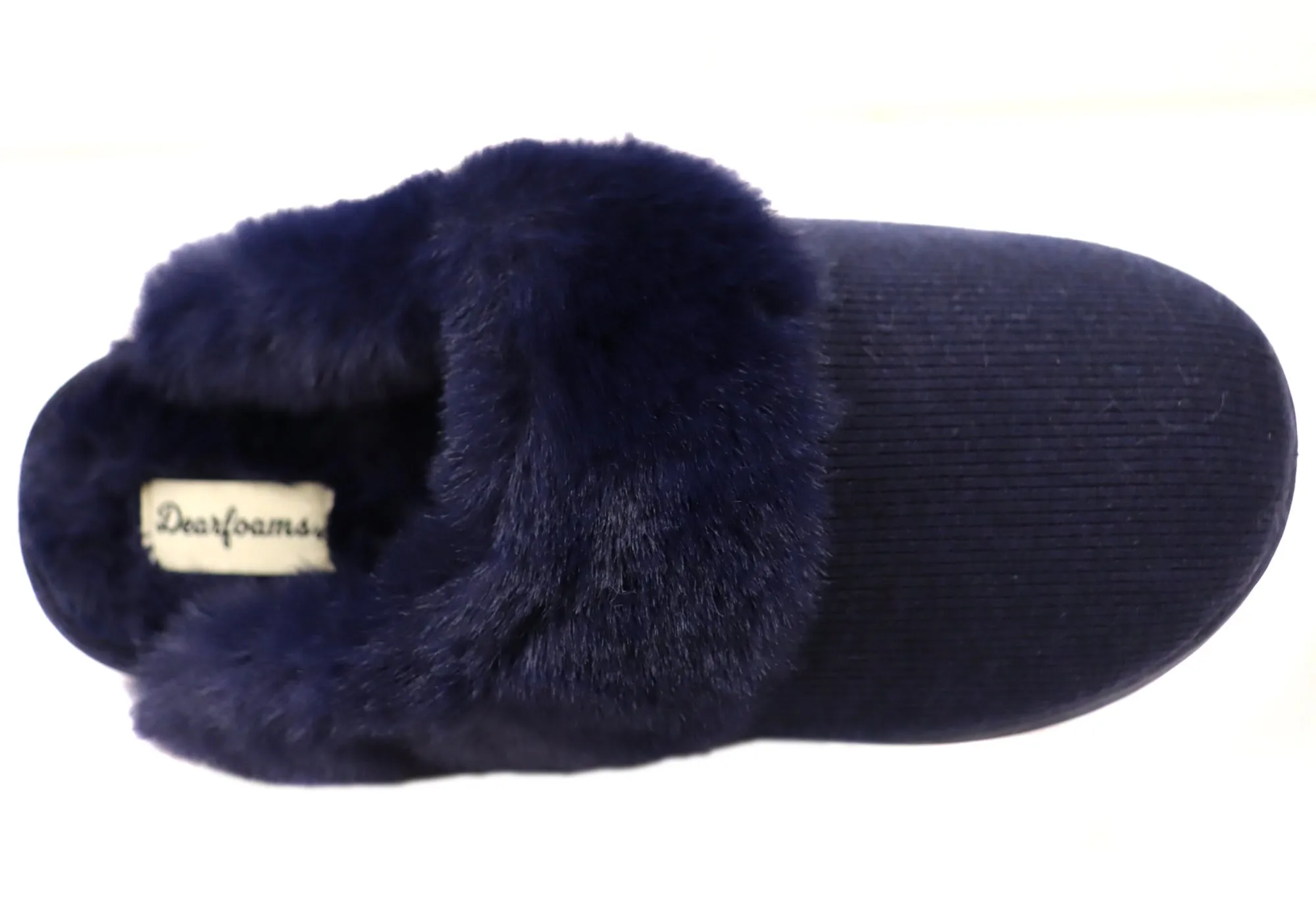 Chaussons confortables pour femmes Dearfoams, modèle Dahlia en maille côtelée