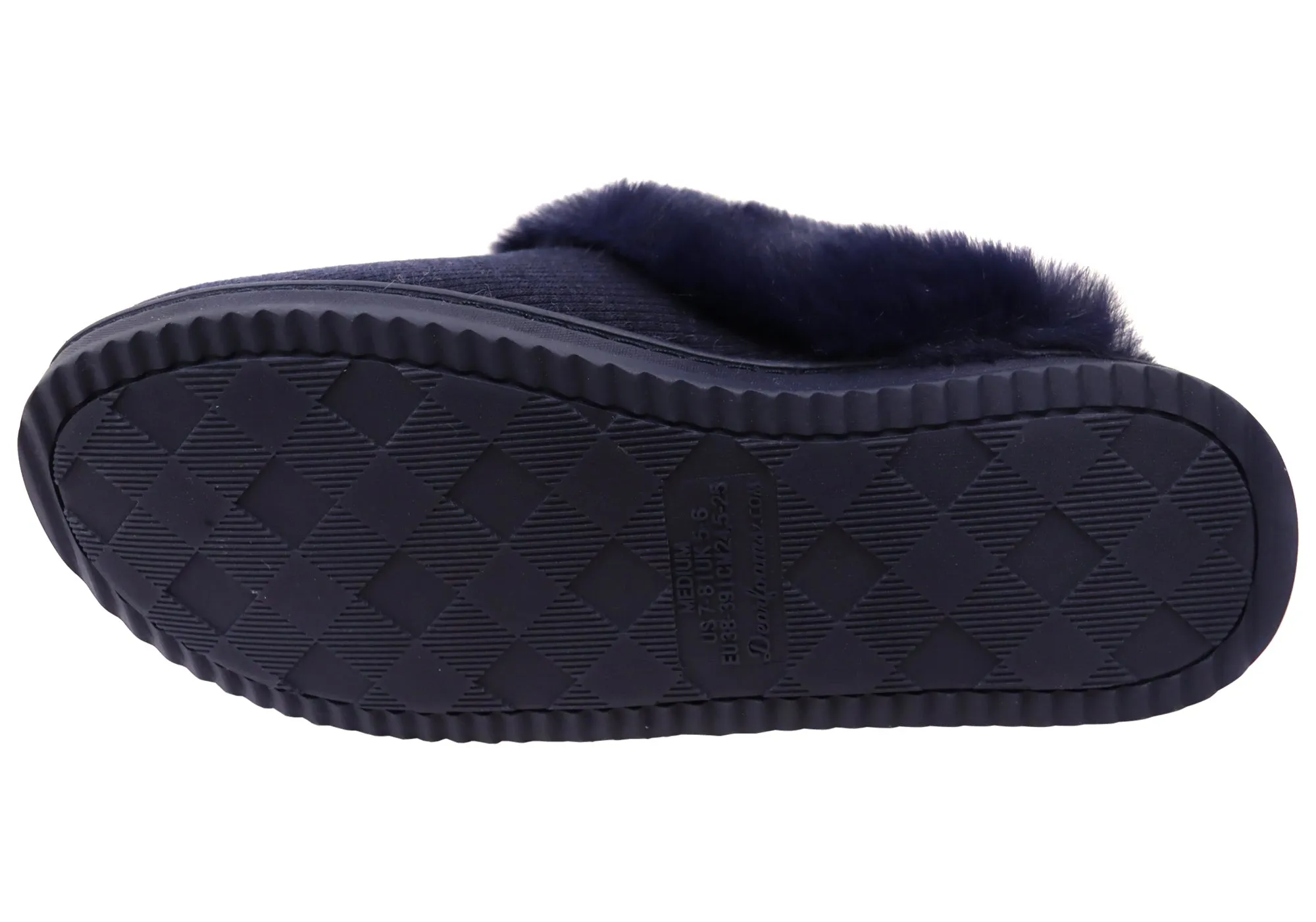 Chaussons confortables pour femmes Dearfoams, modèle Dahlia en maille côtelée