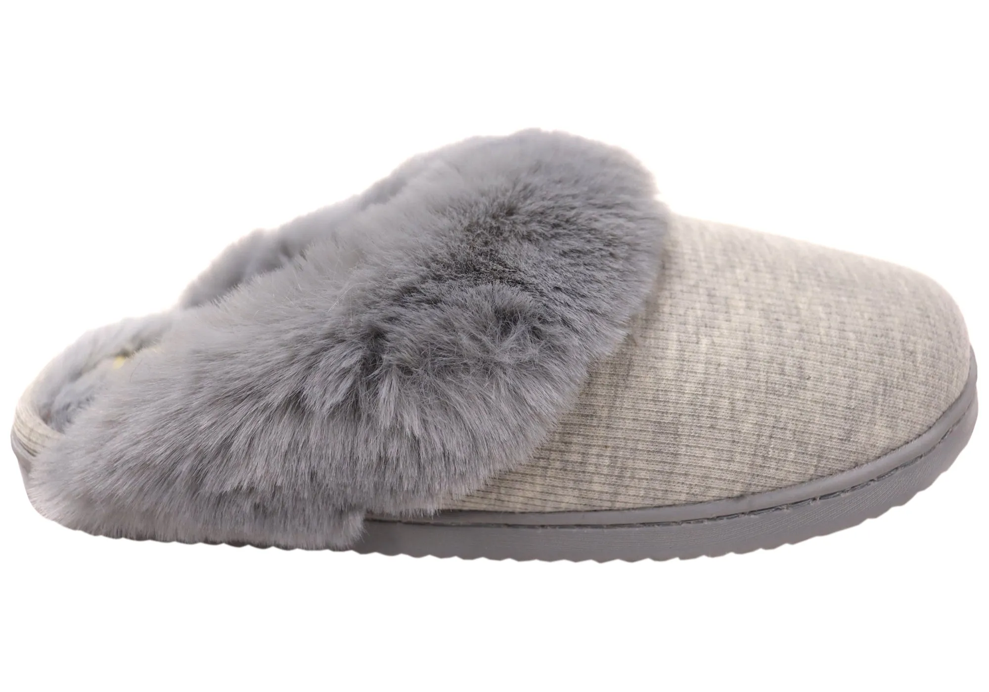 Chaussons confortables pour femmes Dearfoams, modèle Dahlia en maille côtelée
