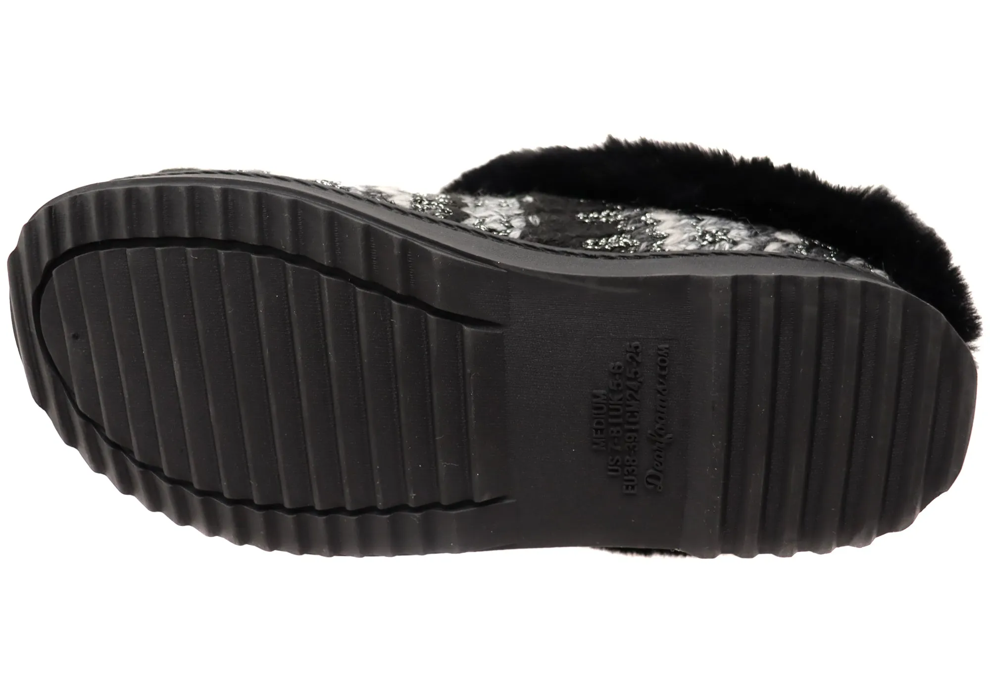 Dearfoams Chaussons confortables pour femmes Hannah en tricot festif