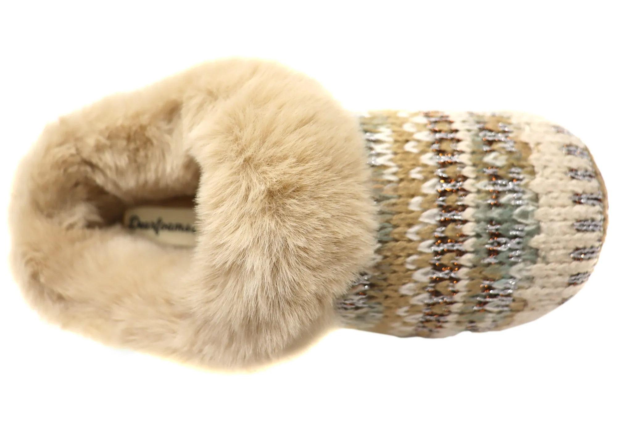 Dearfoams Chaussons confortables pour femmes Hannah en tricot festif
