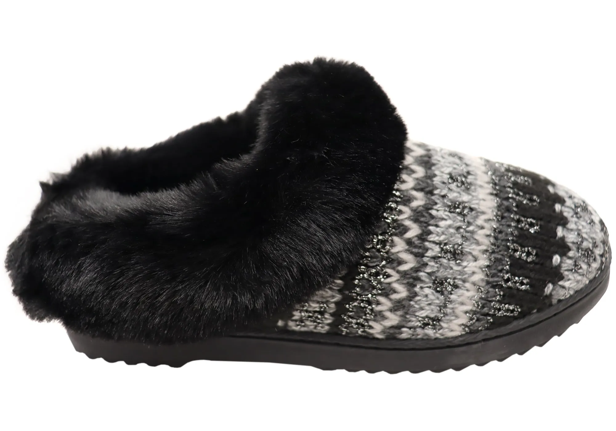 Dearfoams Chaussons confortables pour femmes Hannah en tricot festif