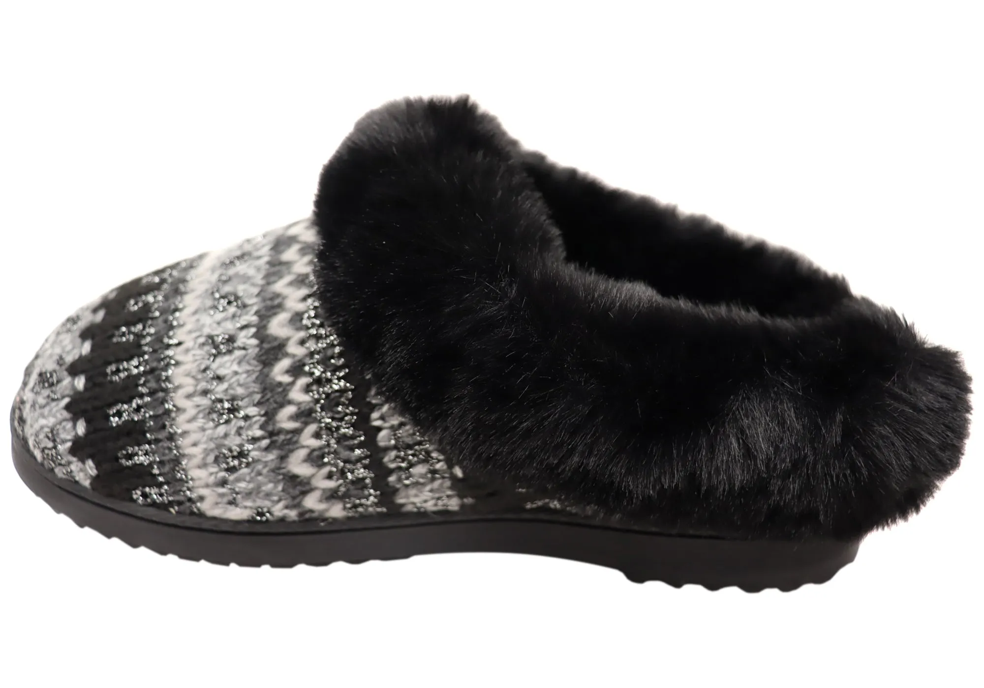 Dearfoams Chaussons confortables pour femmes Hannah en tricot festif
