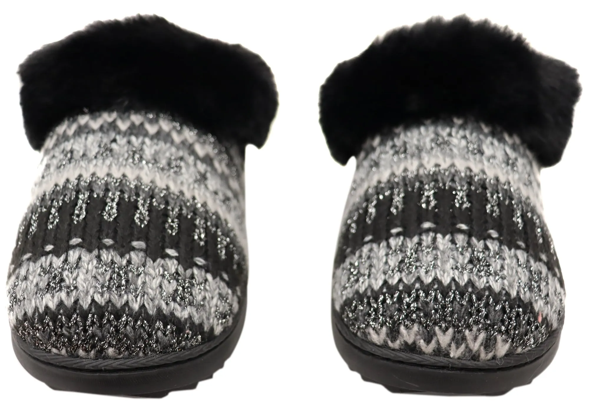 Dearfoams Chaussons confortables pour femmes Hannah en tricot festif