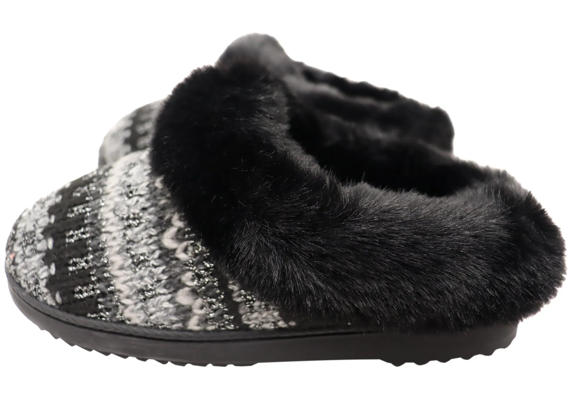 Dearfoams Chaussons confortables pour femmes Hannah en tricot festif