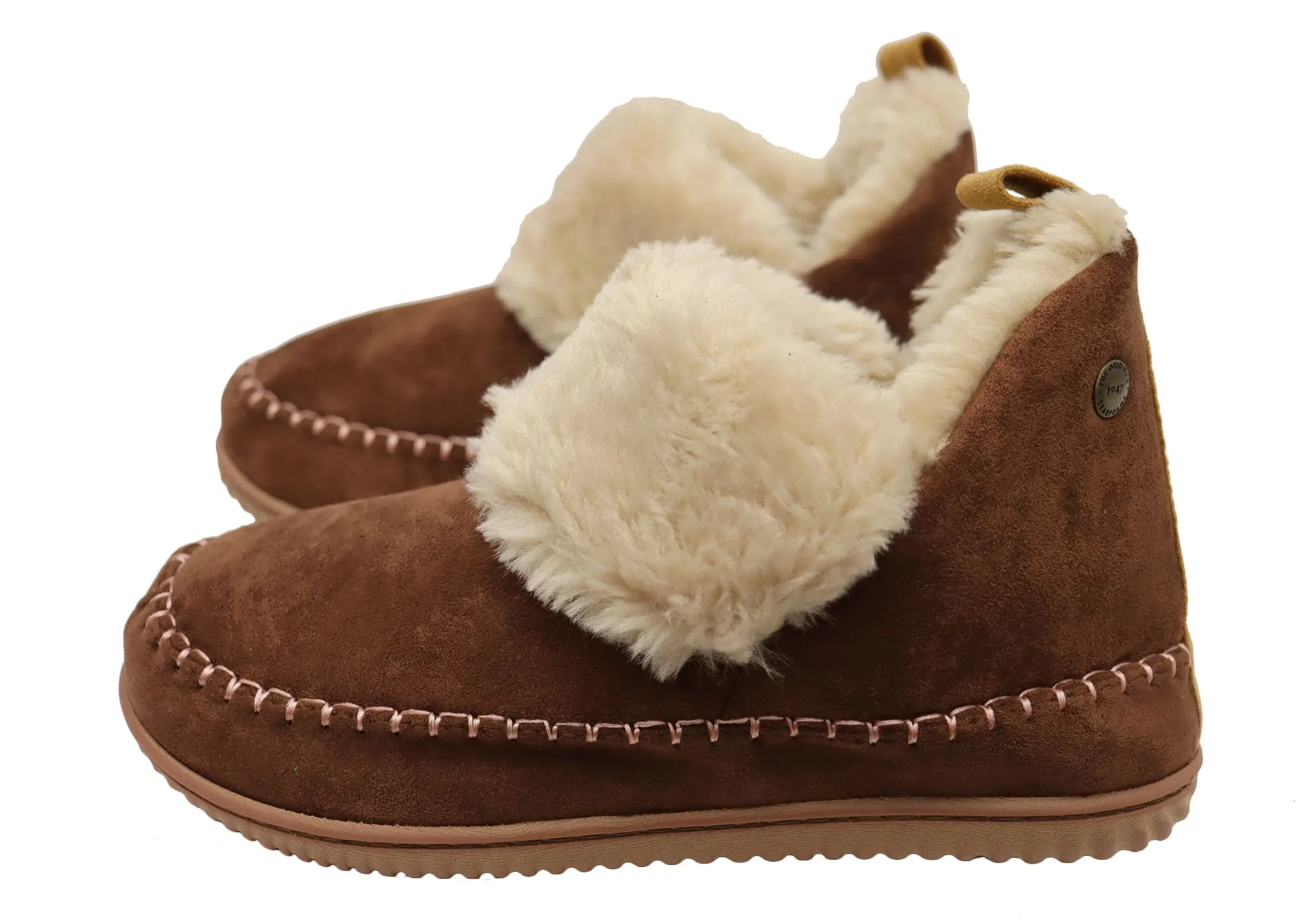 Chaussons confortables pour femmes Dearfoams, modèle Moritz