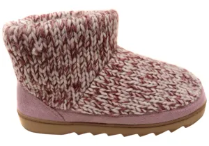 Dearfoams Womens Comfortable Whitney Knit Bootie Slippers Dearfoams Shoes