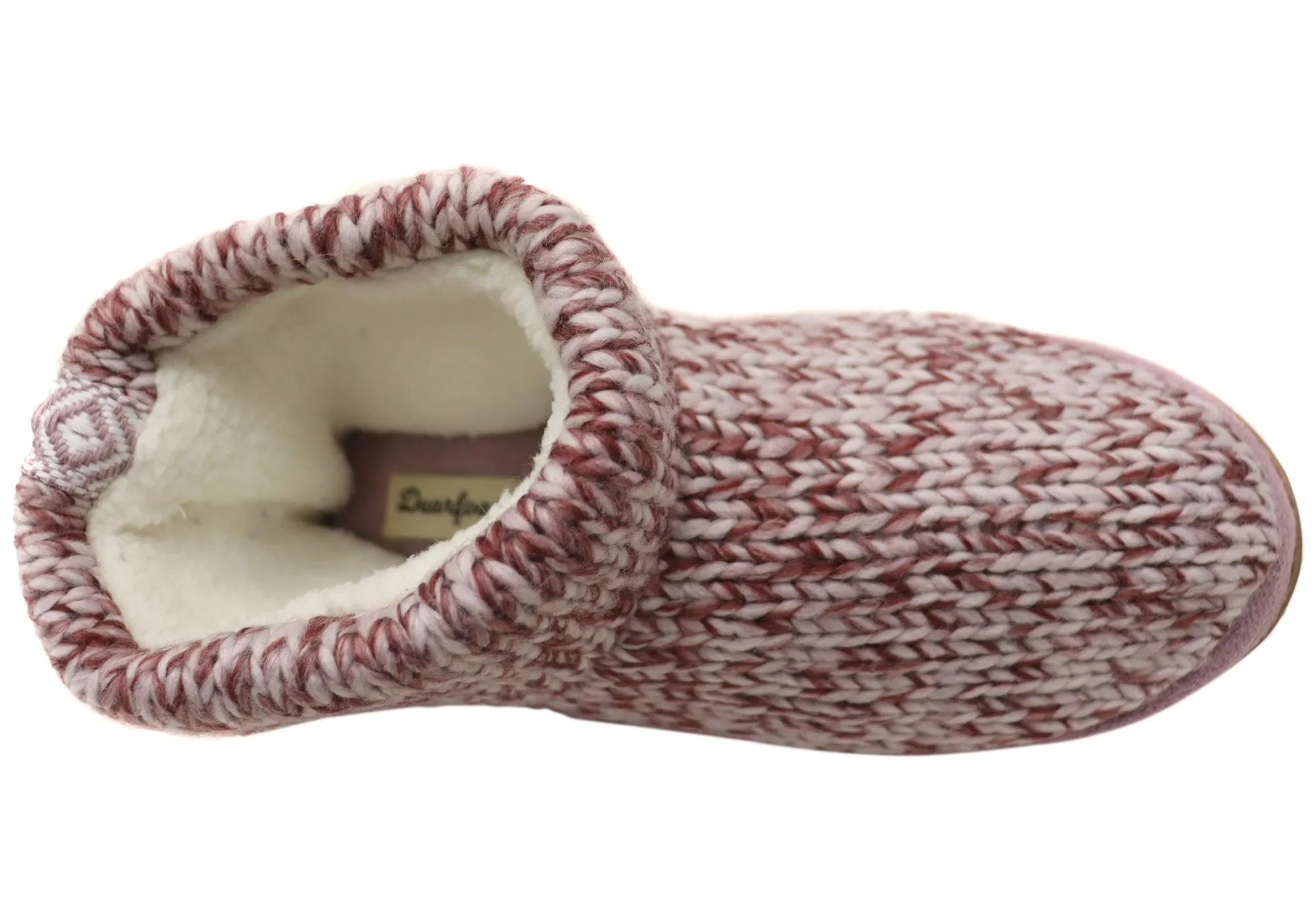Chaussons confortables Dearfoams pour femmes Whitney en tricot