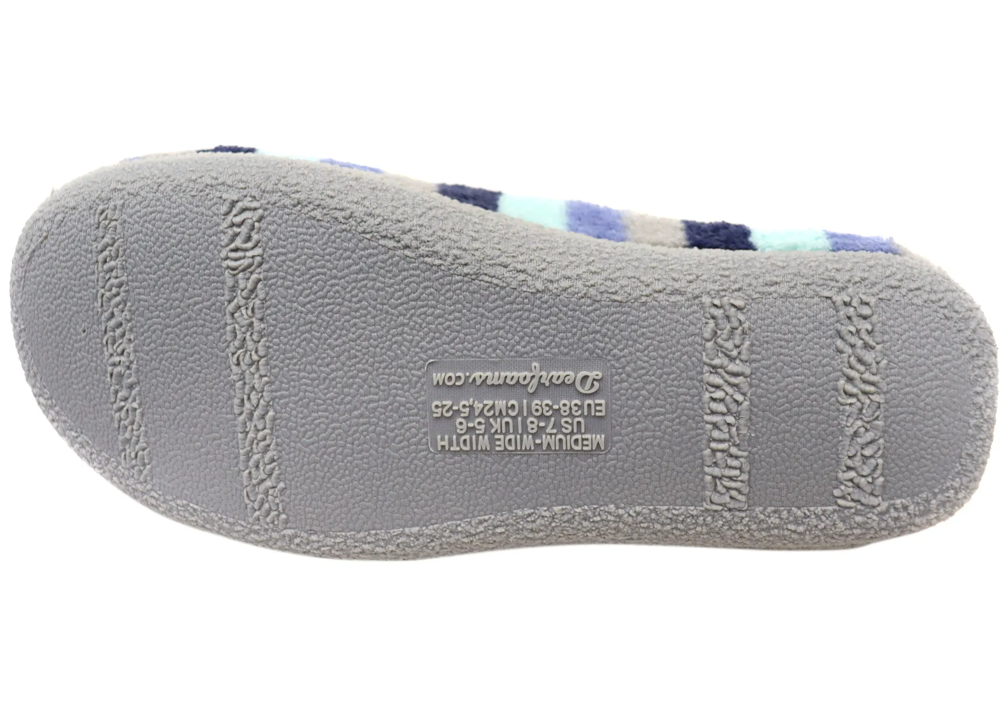Dearfoams Chaussons d'intérieur larges pour femmes Leslie en tissu éponge matelassé