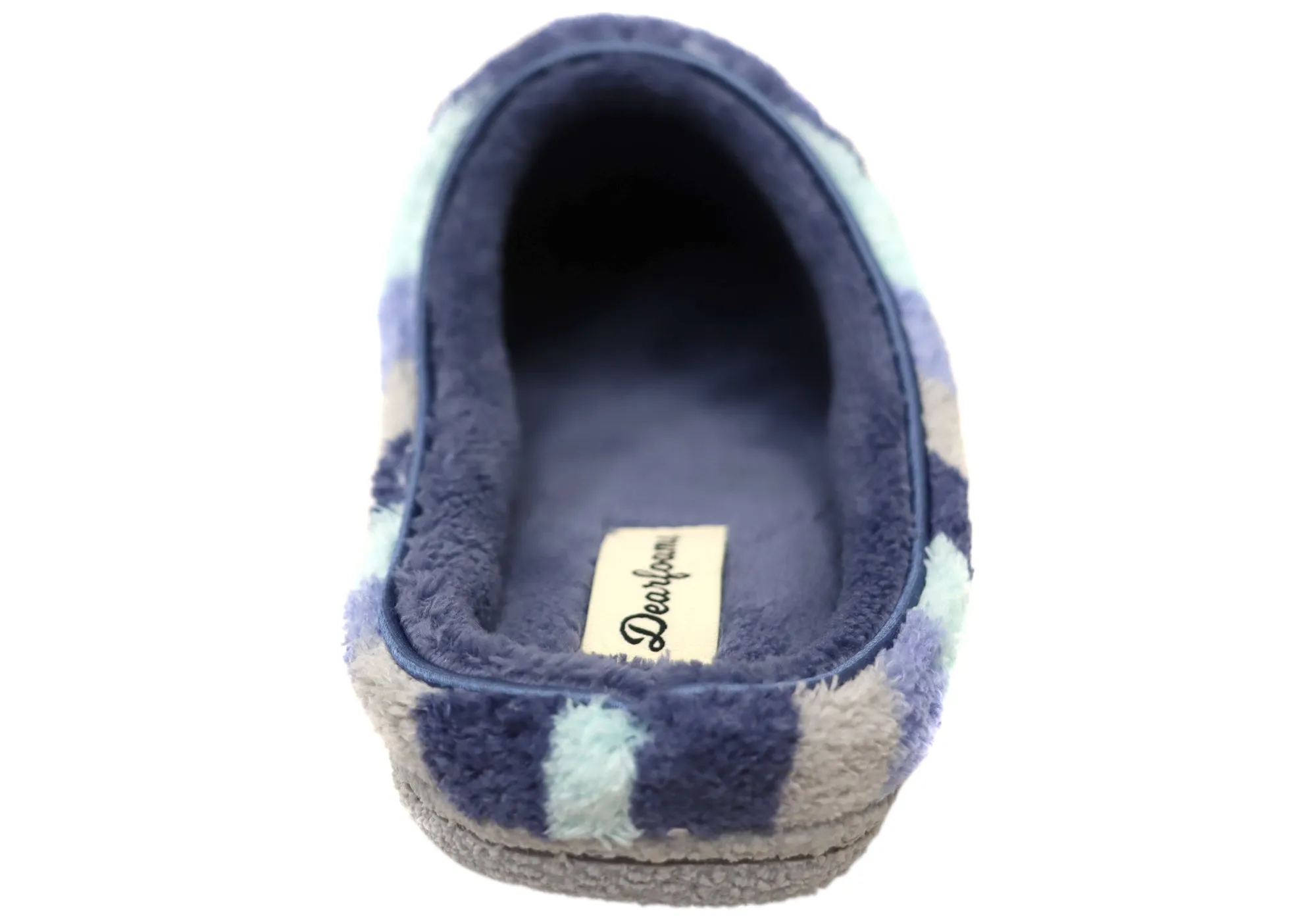 Dearfoams Chaussons d'intérieur larges pour femmes Leslie en tissu éponge matelassé
