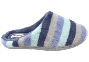 Dearfoams Womens Leslie Quilted Terry Clog Wide Fit Indoor Slippers Dearfoams Shoes