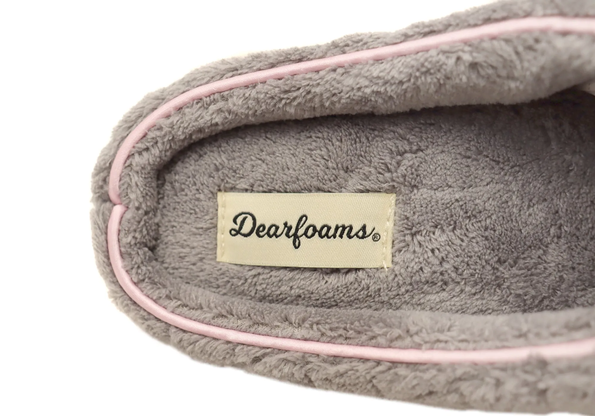 Dearfoams Chaussons d'intérieur larges pour femmes Leslie en tissu éponge matelassé