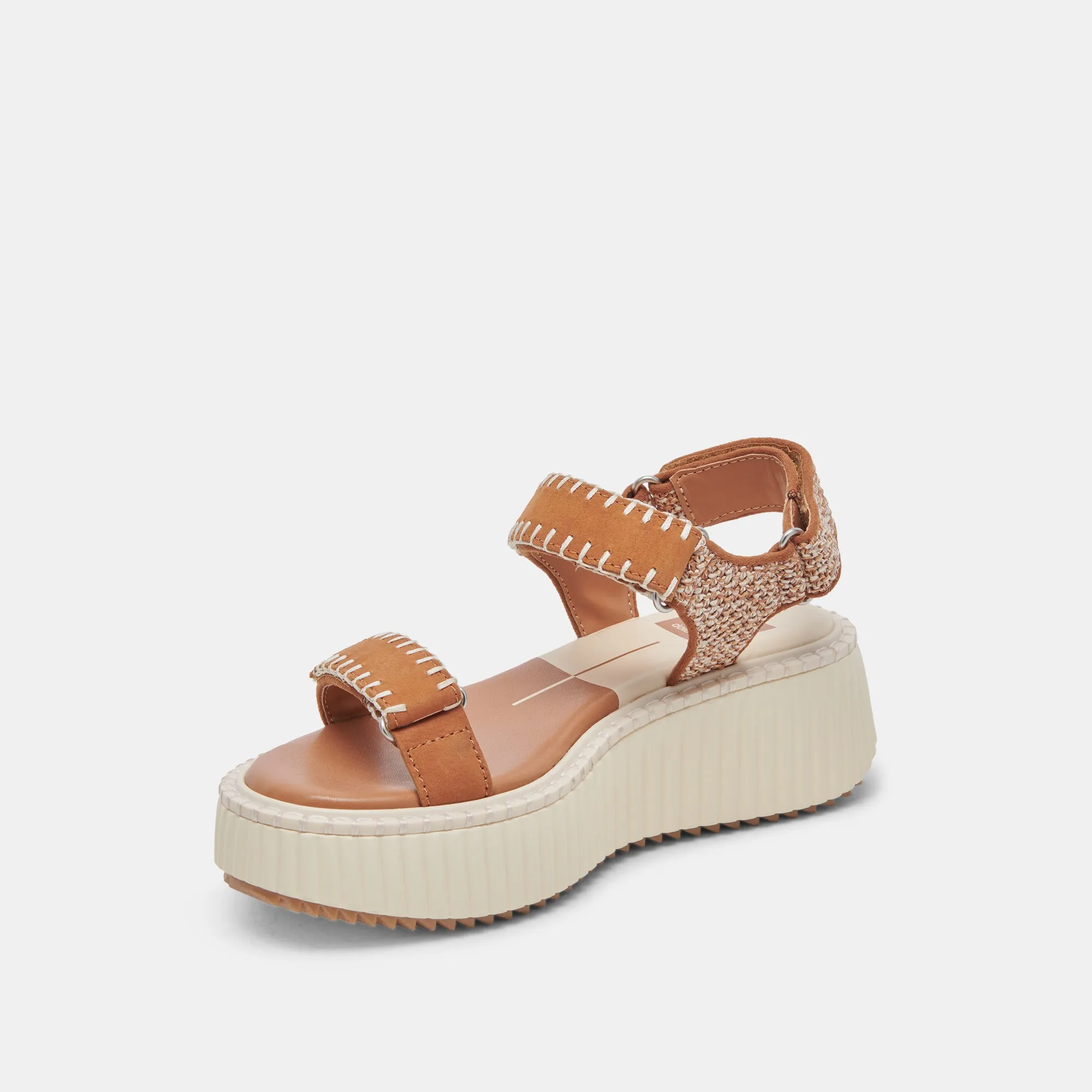 DEBRA SANDALES BEIGE MULTICOLORE NUBUCK