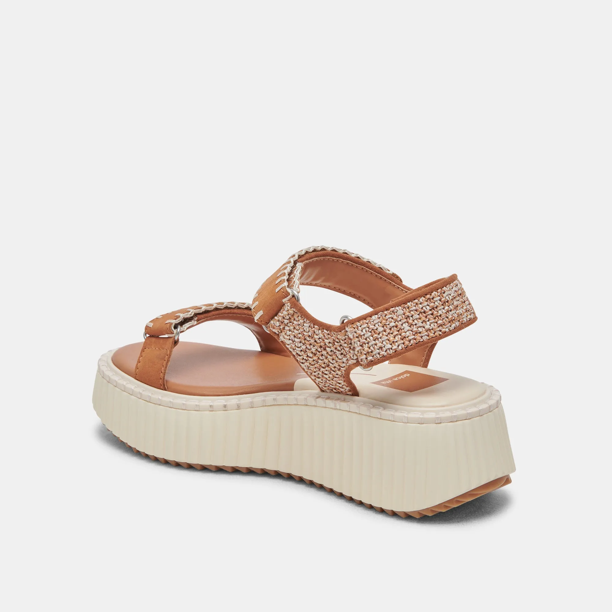 DEBRA SANDALES BEIGE MULTICOLORE NUBUCK