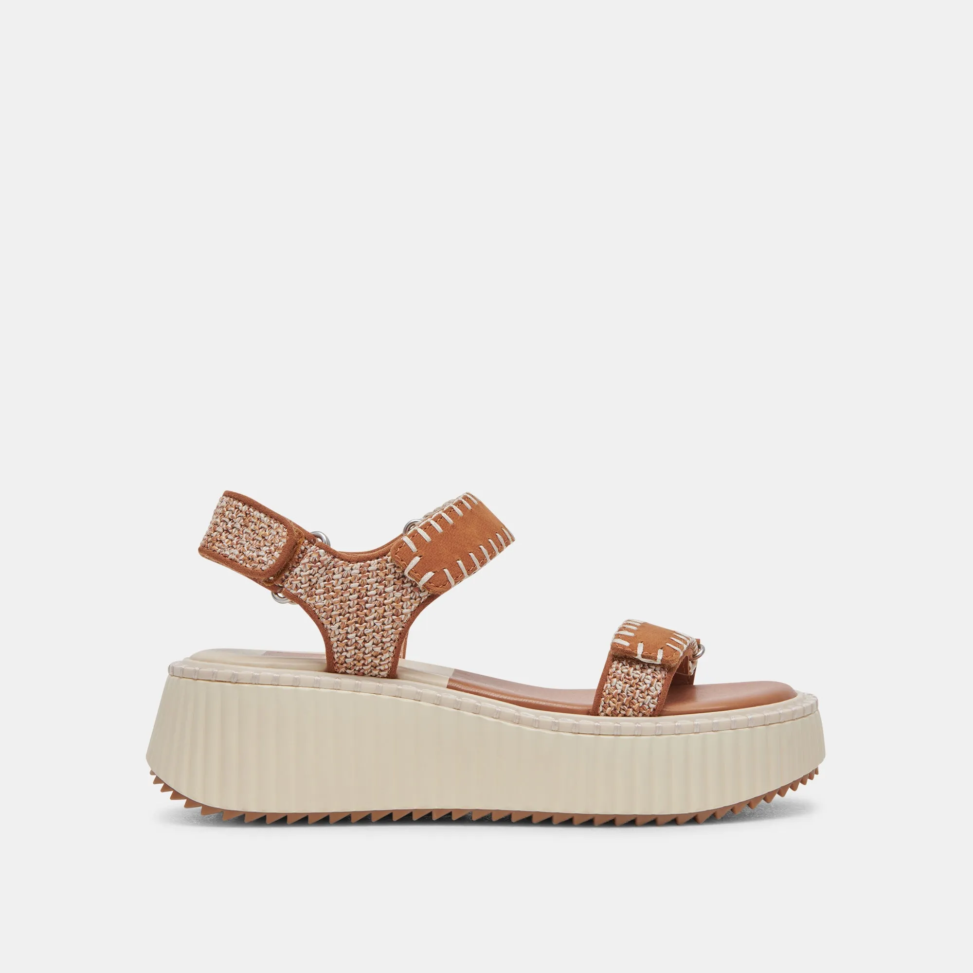 DEBRA SANDALES BEIGE MULTICOLORE NUBUCK