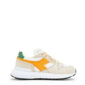 Diadora Women Kmaro 42 ACBC Trainers Super White / Cadmium Yellow Shoes Diadora