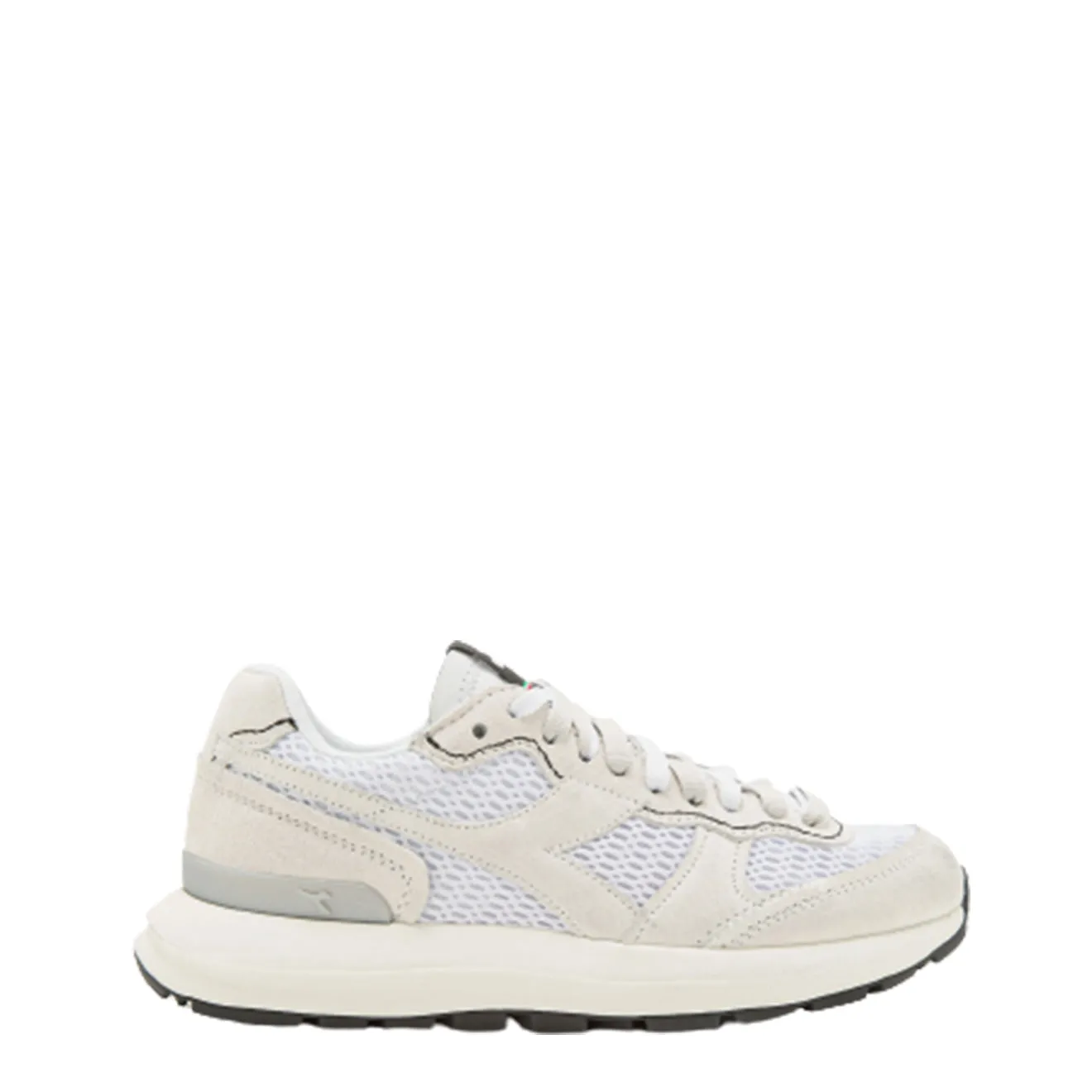 Diadora Femme Kmaro 42 Suédé Mesh Cire Chaussures de Sport Blanc / Blanc / Blanc