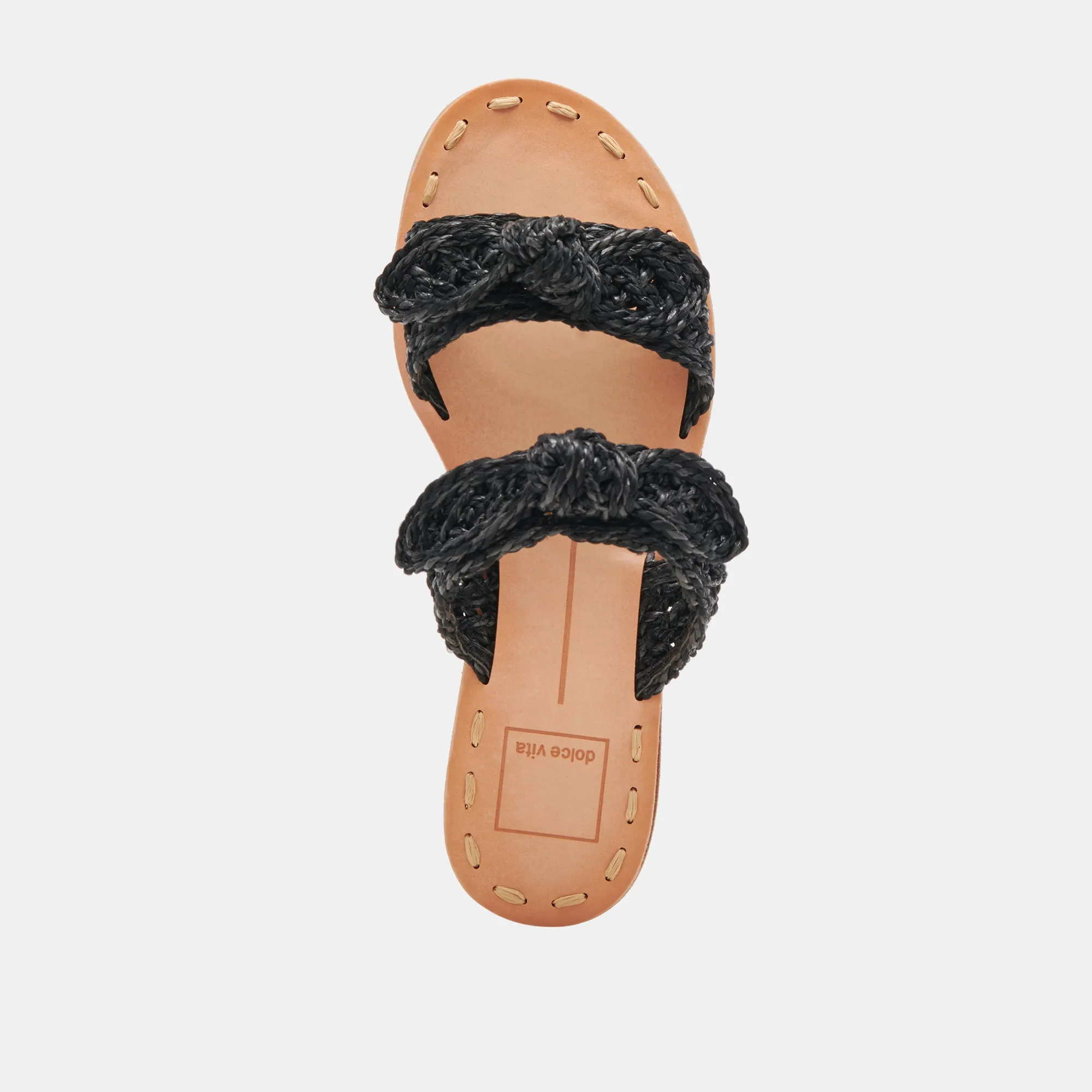 SANDALES DINAH LARGES ONYX EN RAFFIA