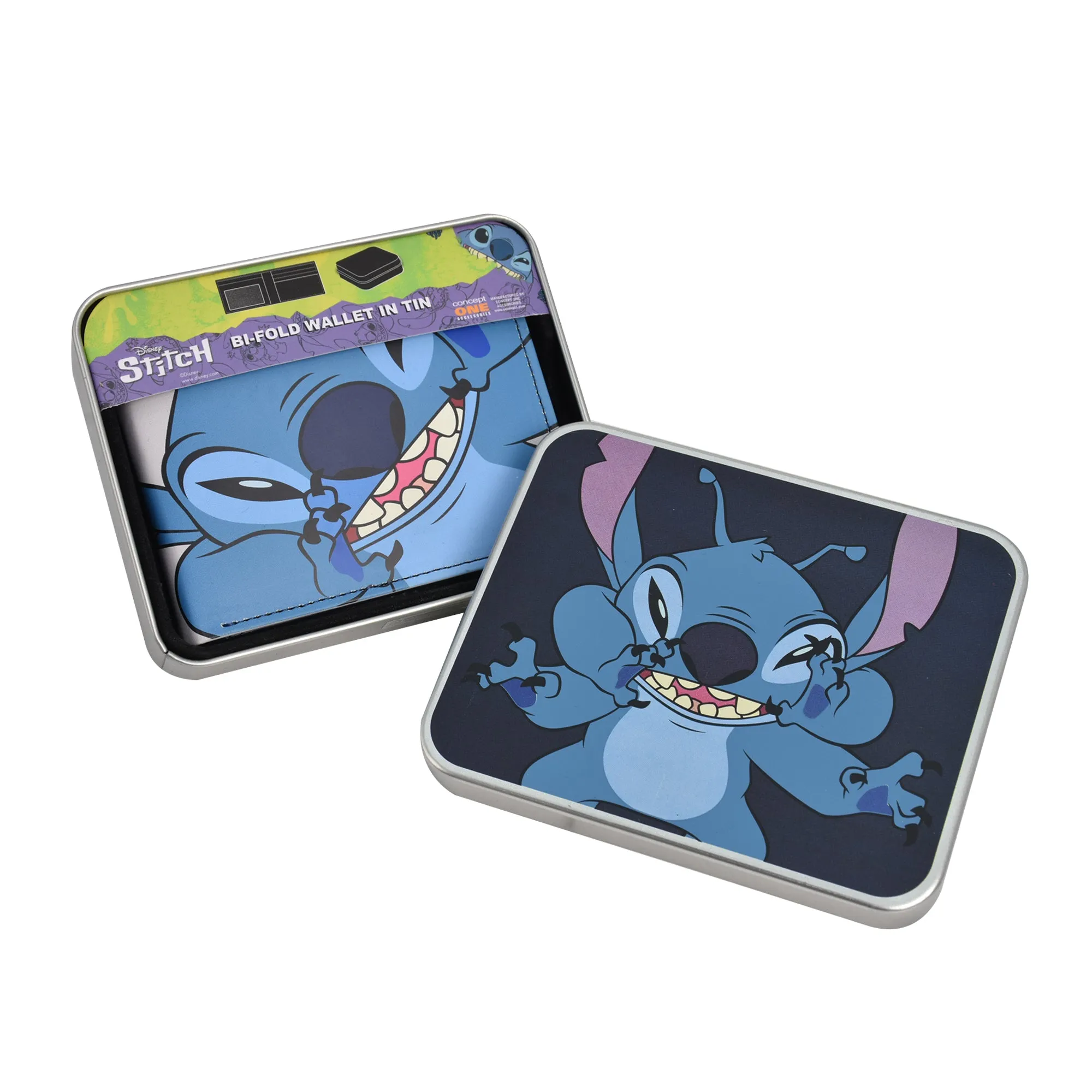 Portefeuille bifold Disney Stitch dans une boîte métallique décorative, Chaussures Multi ecco