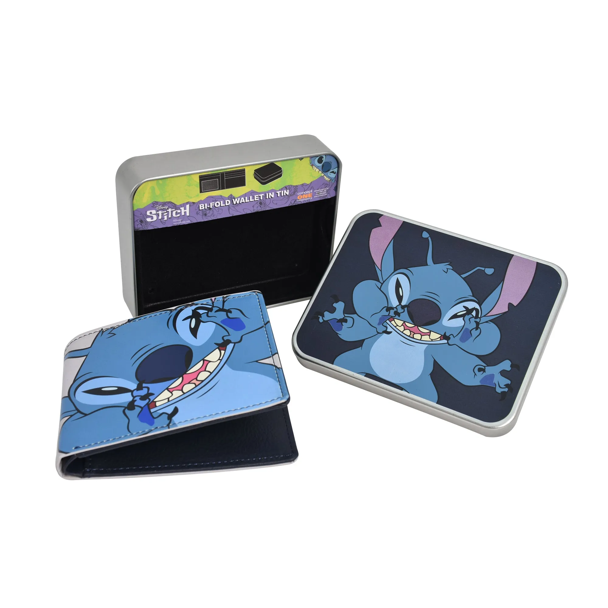 Portefeuille bifold Disney Stitch dans une boîte métallique décorative, Chaussures Multi ecco
