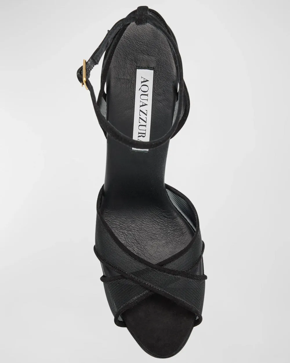 Sandale Plateforme Divine à Motif Mesh en Noir