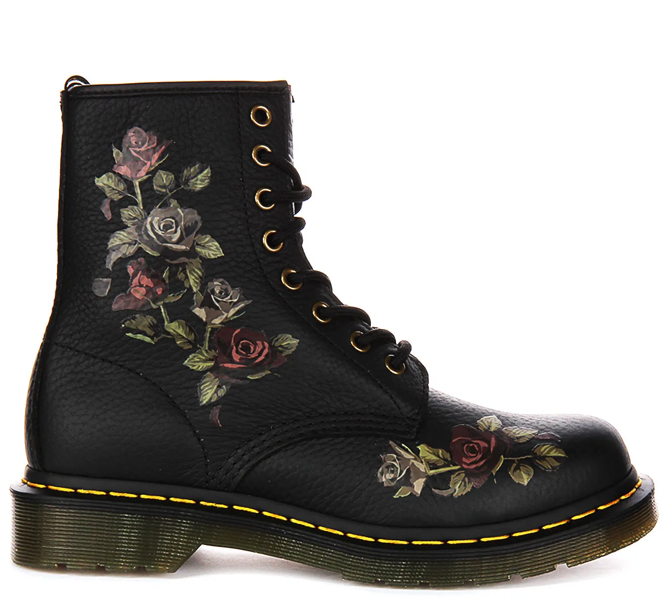 Dr Martens 1460 Fleur Décadente En Noir Pour Femme Chaussures Dr Martens