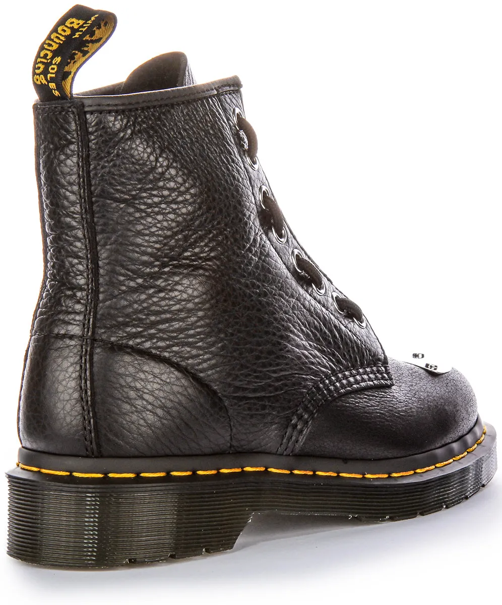 Dr Martens 1460 avec embout métallique en noir pour femmes Dr Martens