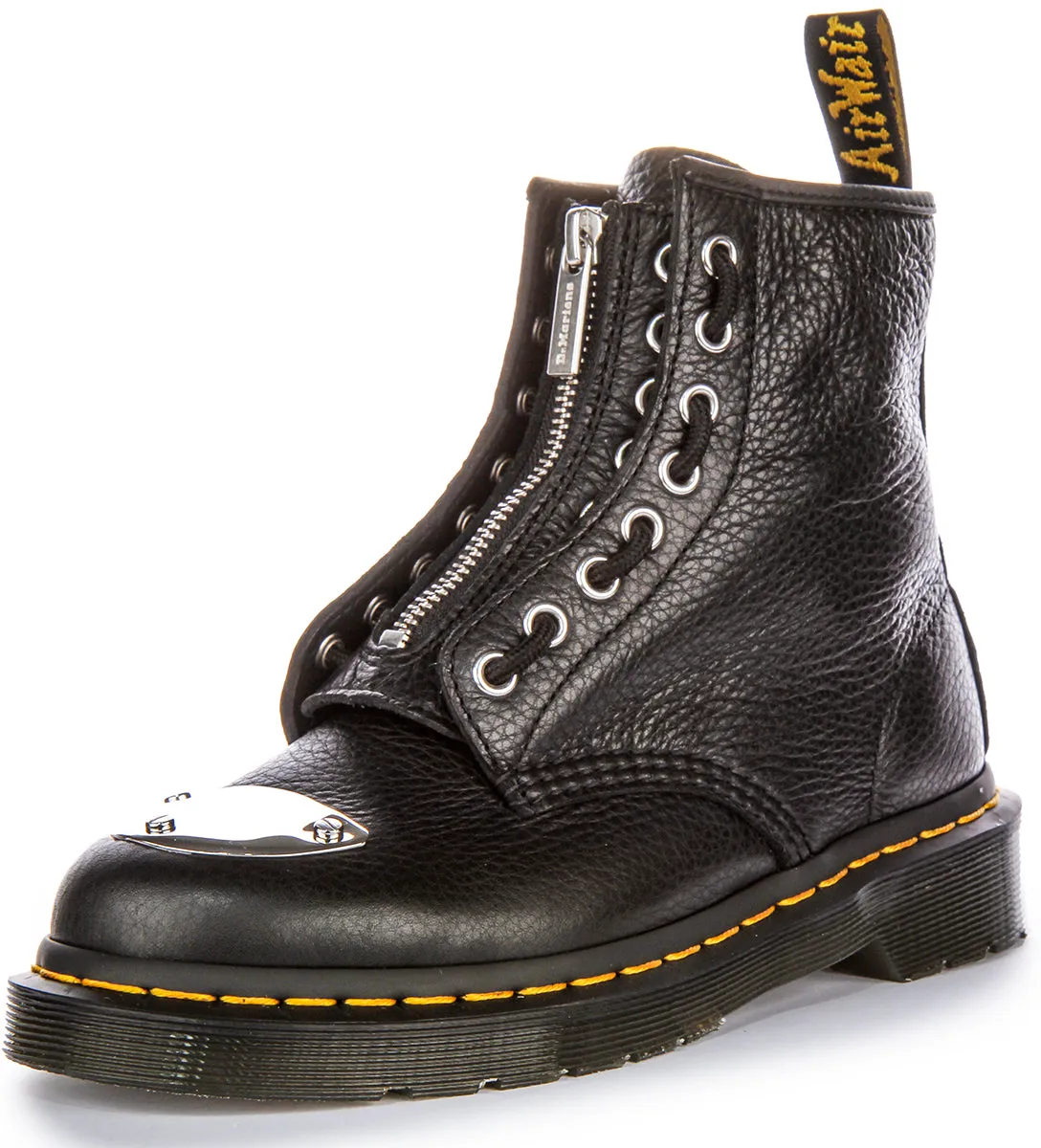 Dr Martens 1460 avec embout métallique en noir pour femmes Dr Martens