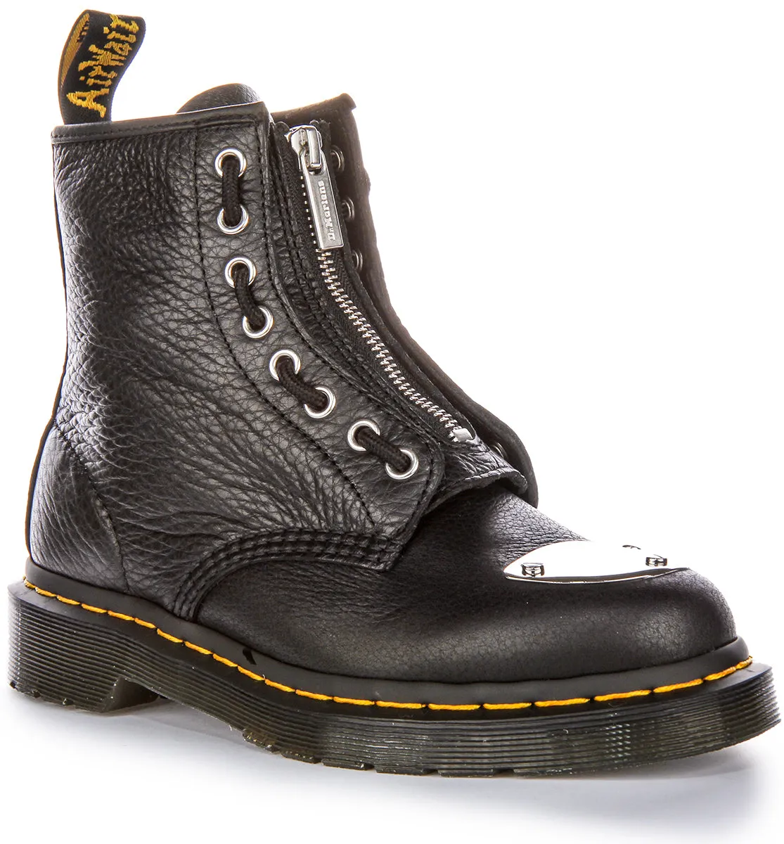Dr Martens 1460 avec embout métallique en noir pour femmes Dr Martens