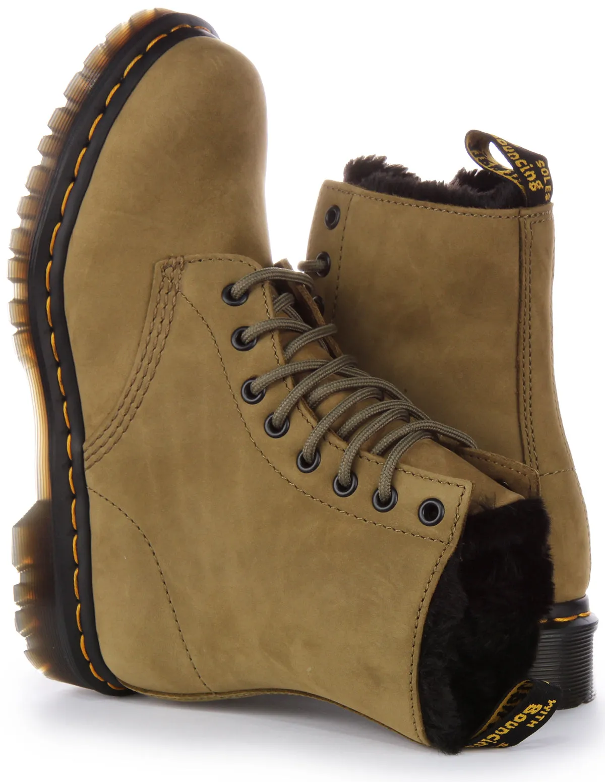 Dr Martens 1460 Serena en chaussures vert olive Dr Martens