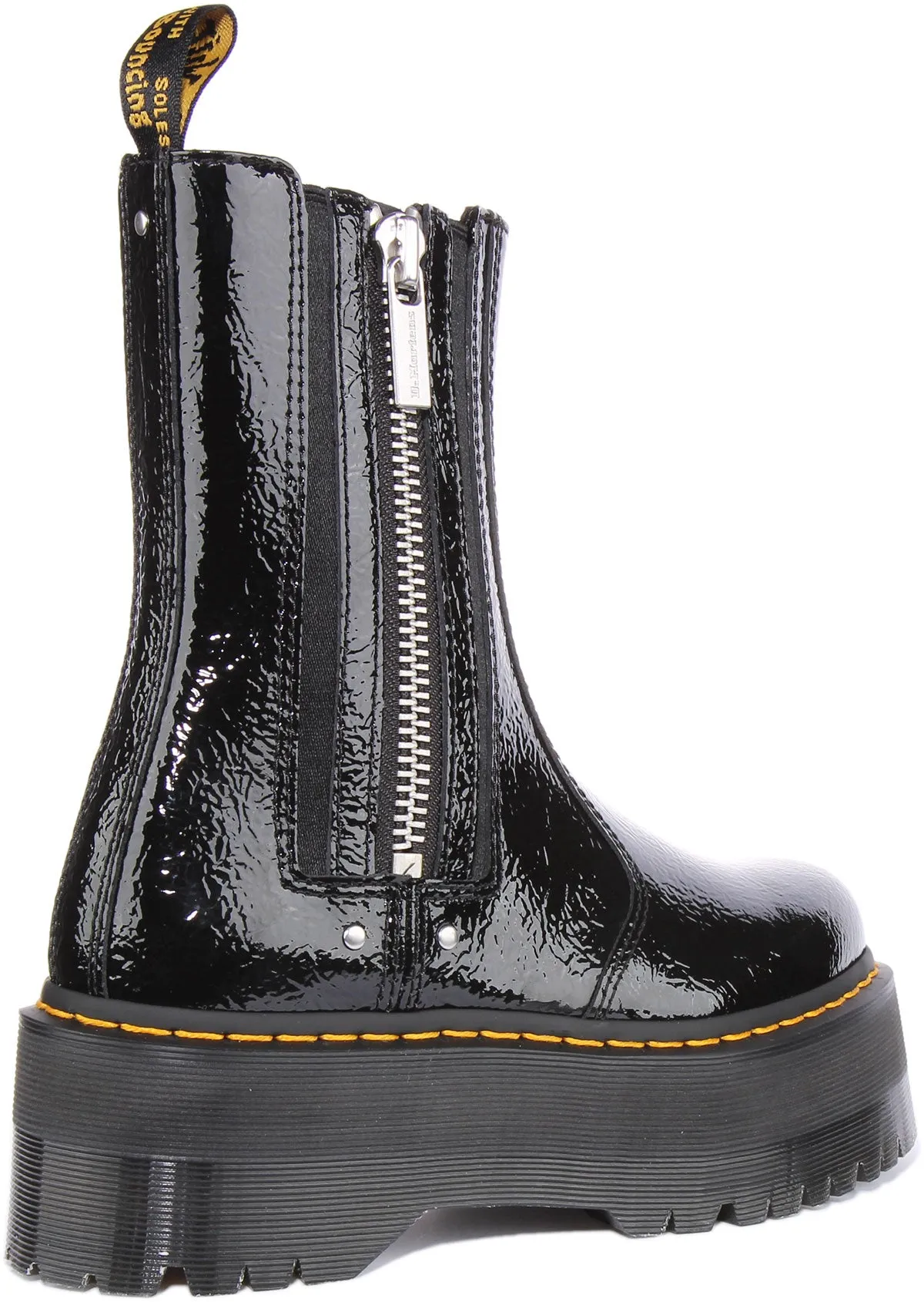 Dr Martens 2976 Max En Noir Verni Pour Femme Chaussures Dr Martens