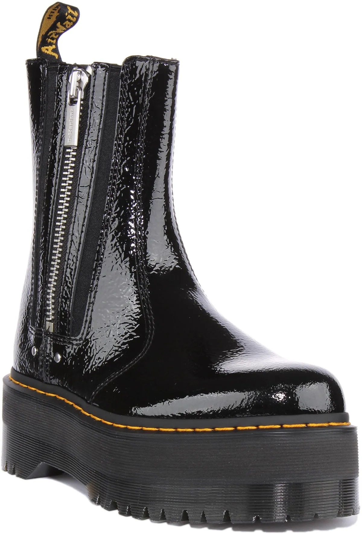 Dr Martens 2976 Max En Noir Verni Pour Femme Chaussures Dr Martens
