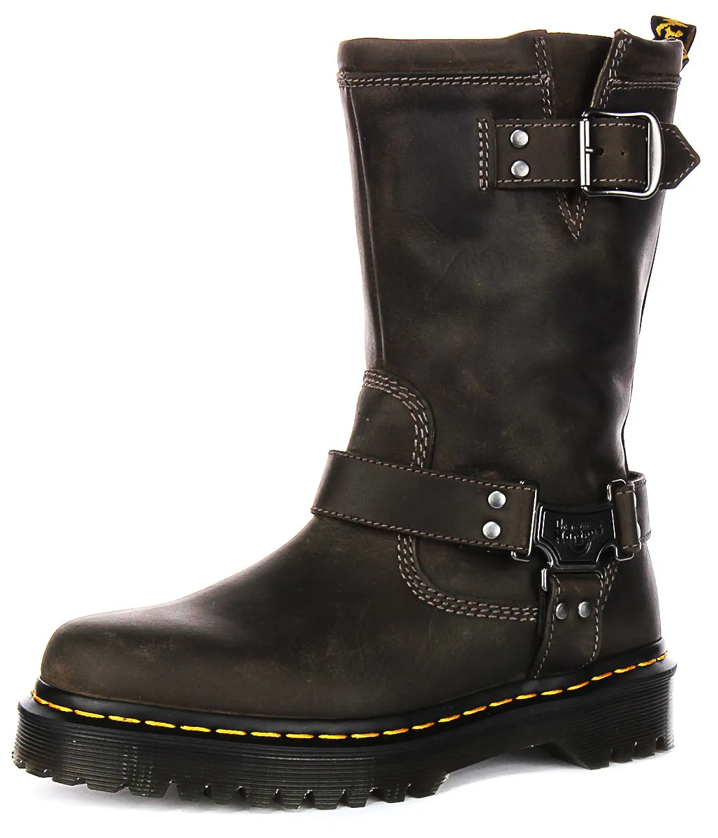 Dr Martens Bottes de motard Anistone Hi en gris Chaussures Dr Martens