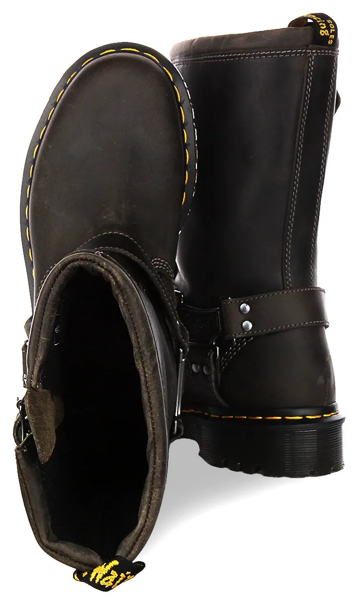 Dr Martens Bottes de motard Anistone Hi en gris Chaussures Dr Martens