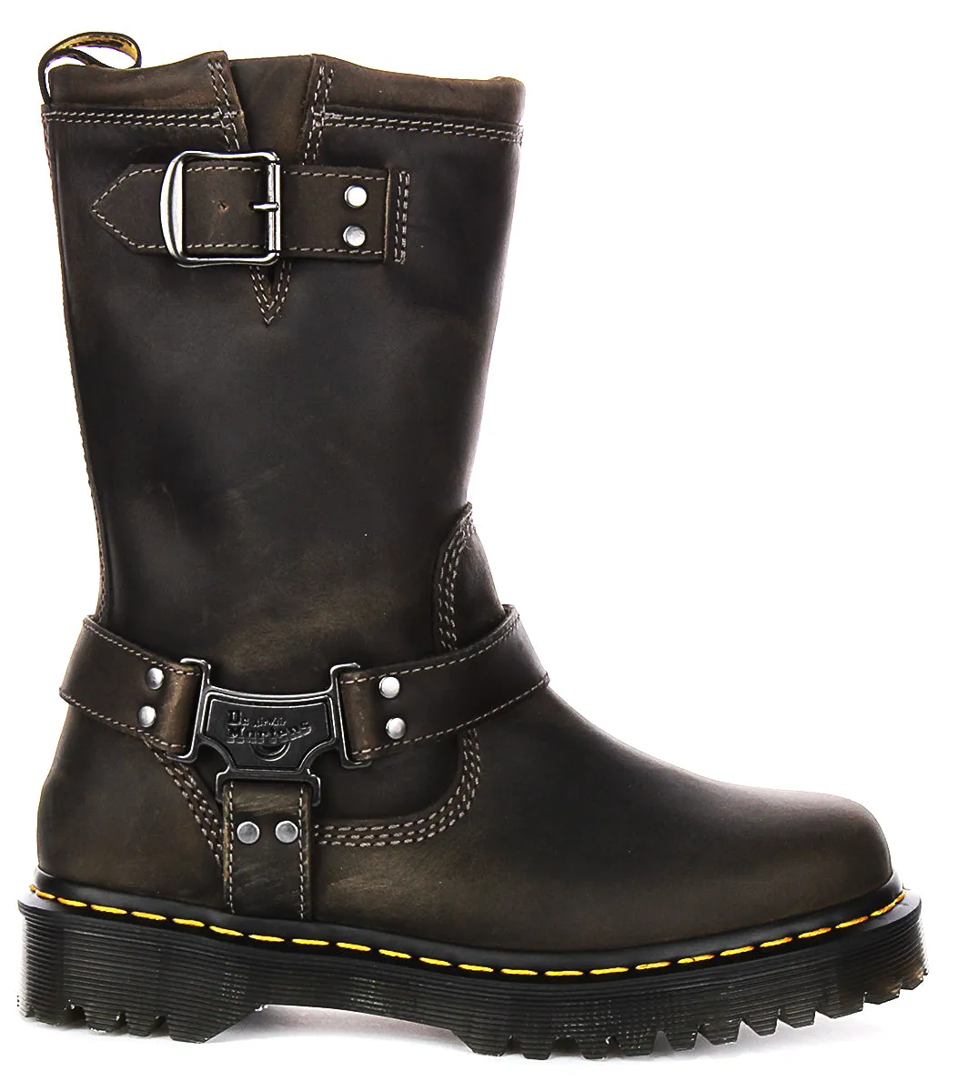 Dr Martens Bottes de motard Anistone Hi en gris Chaussures Dr Martens